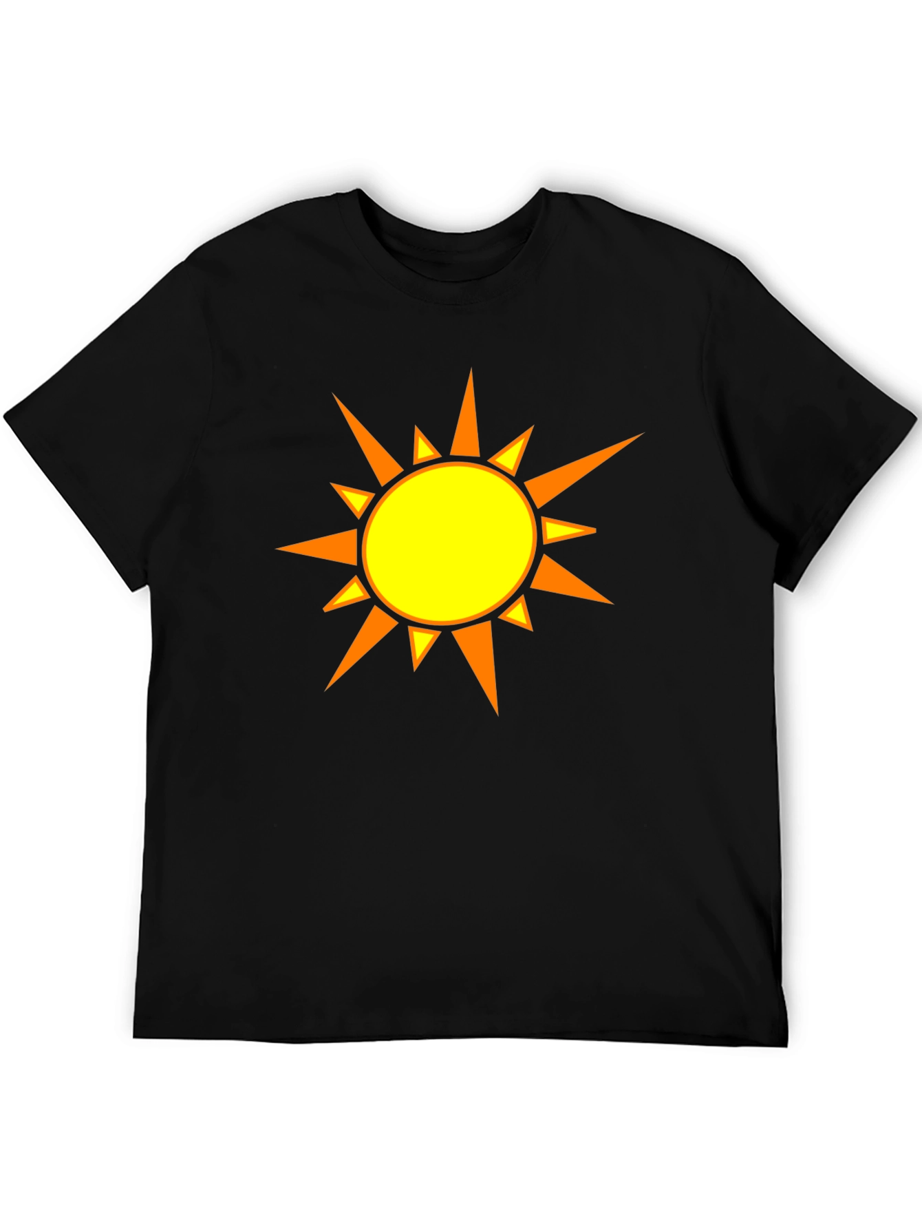 Sunny Day Graphic Tee - Black Cotton T-Shirt