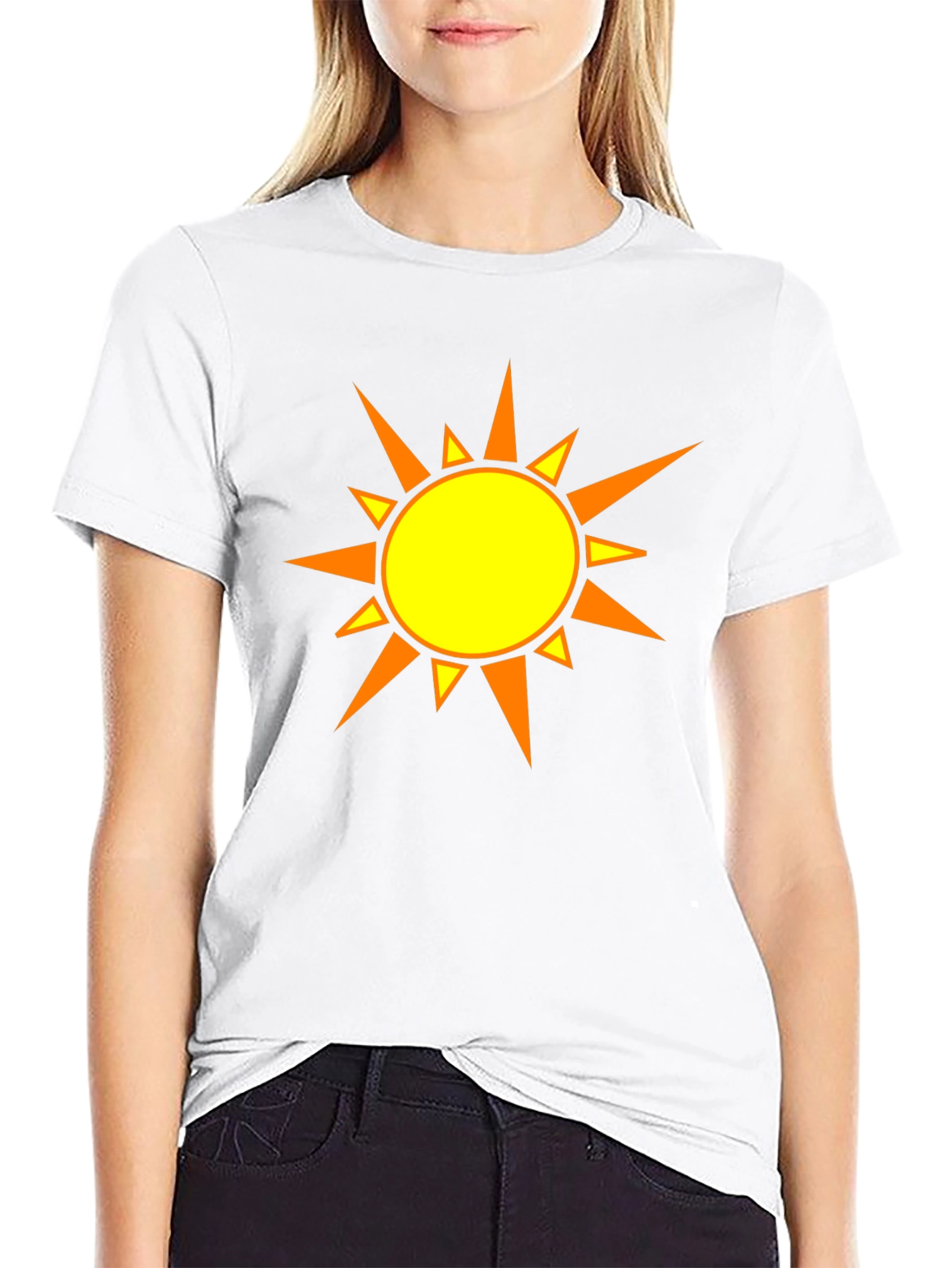 Sunny Day Graphic Tee - Black Cotton T-Shirt