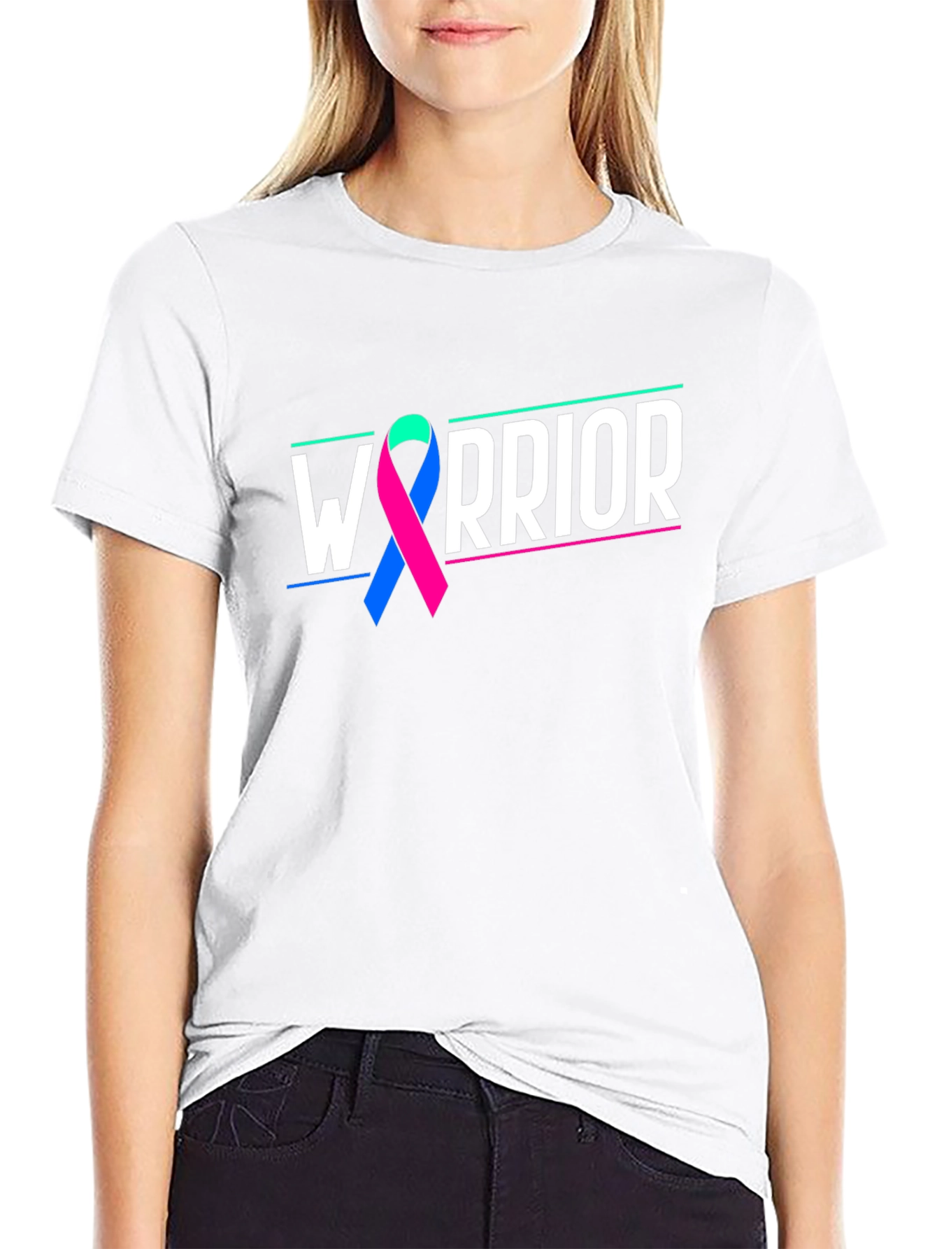 Warrior Ribbon Graphic Tee - Black Unisex
