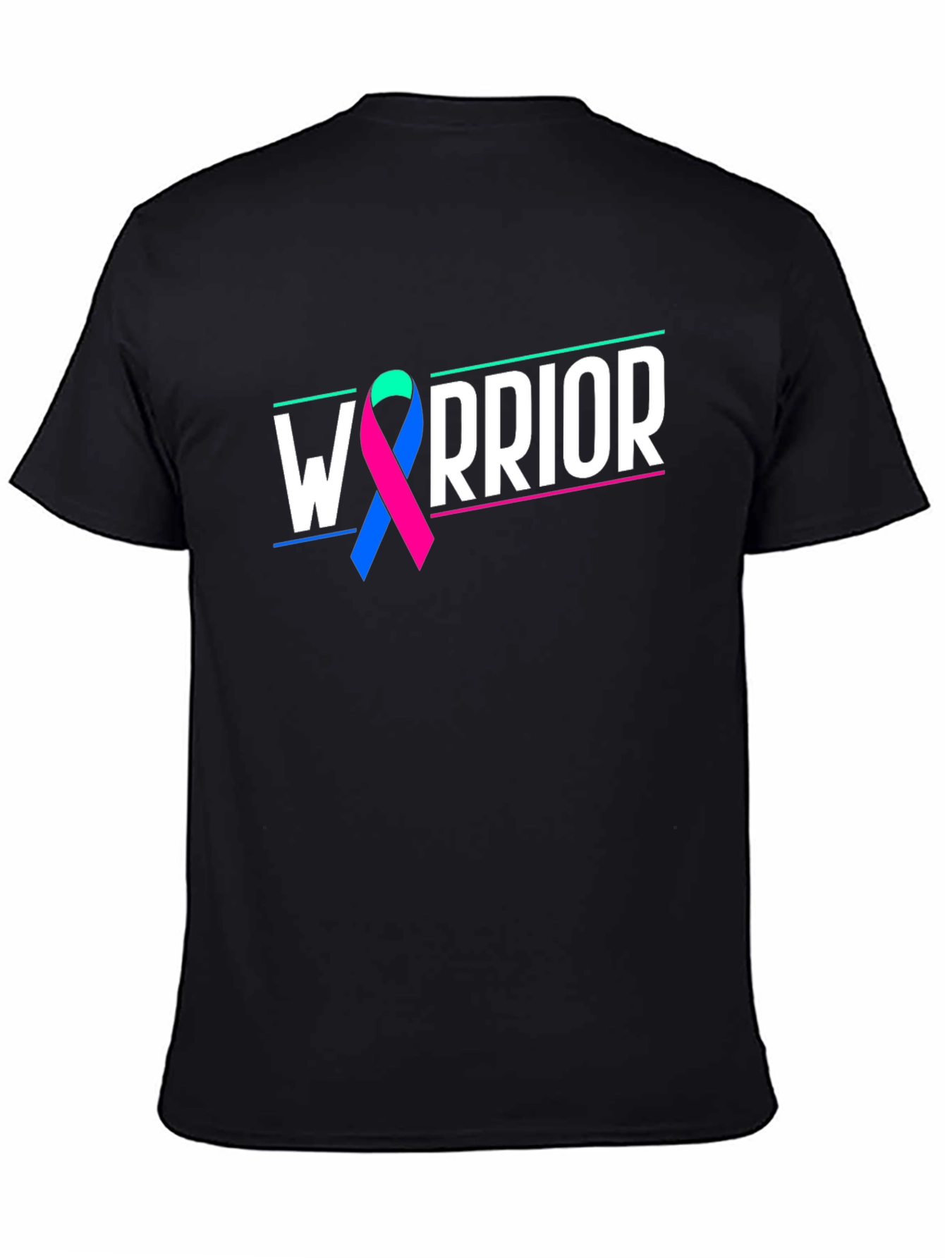 Warrior Ribbon Graphic Tee - Black Unisex