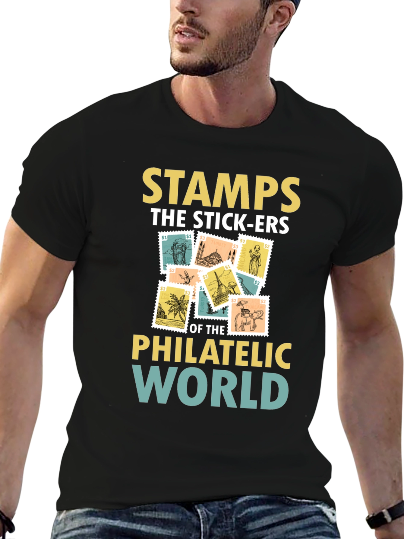 Philatelic World T-Shirt - Stamps the Stick-ers