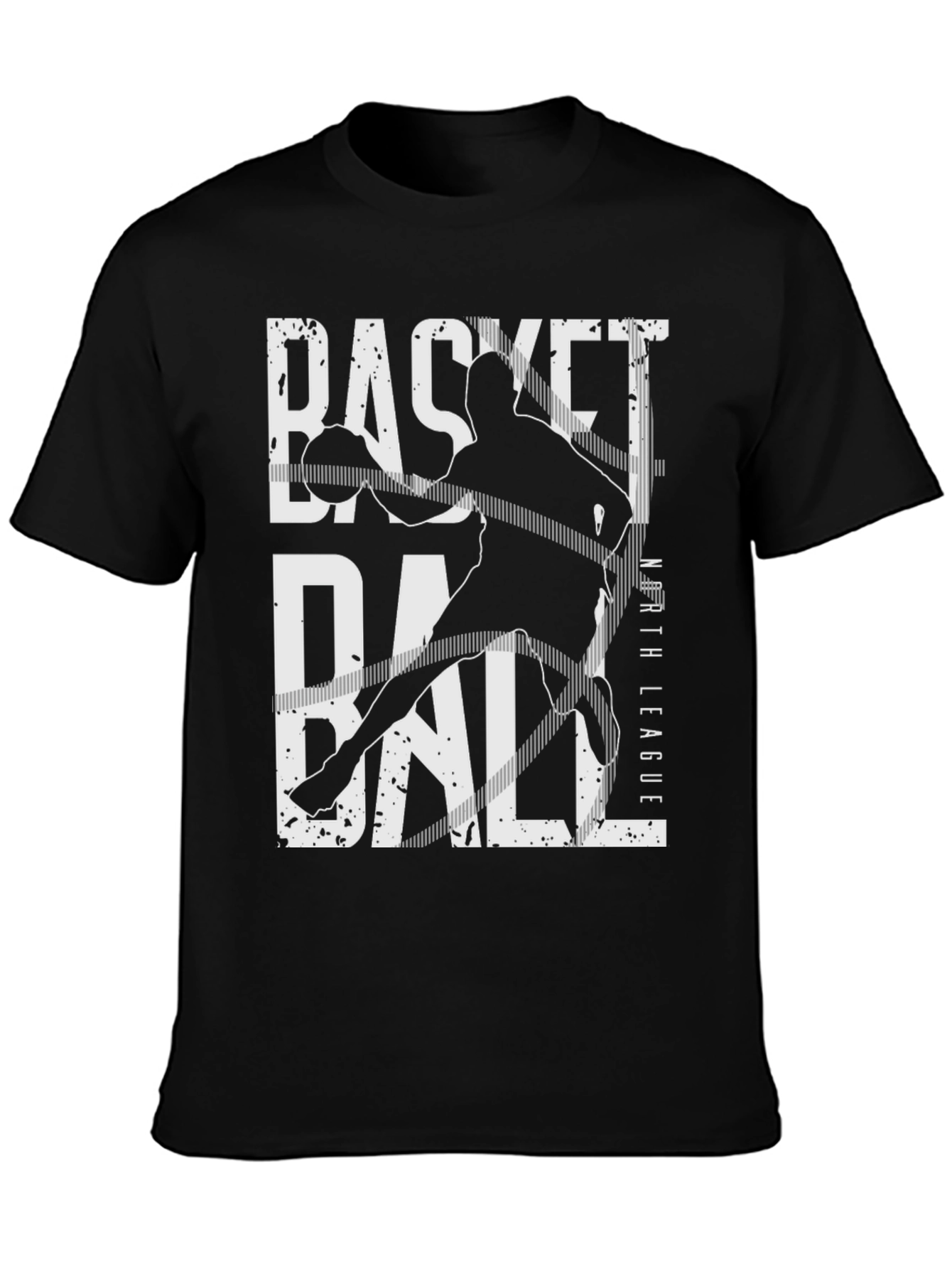 Basketball North League Black T-Shirt