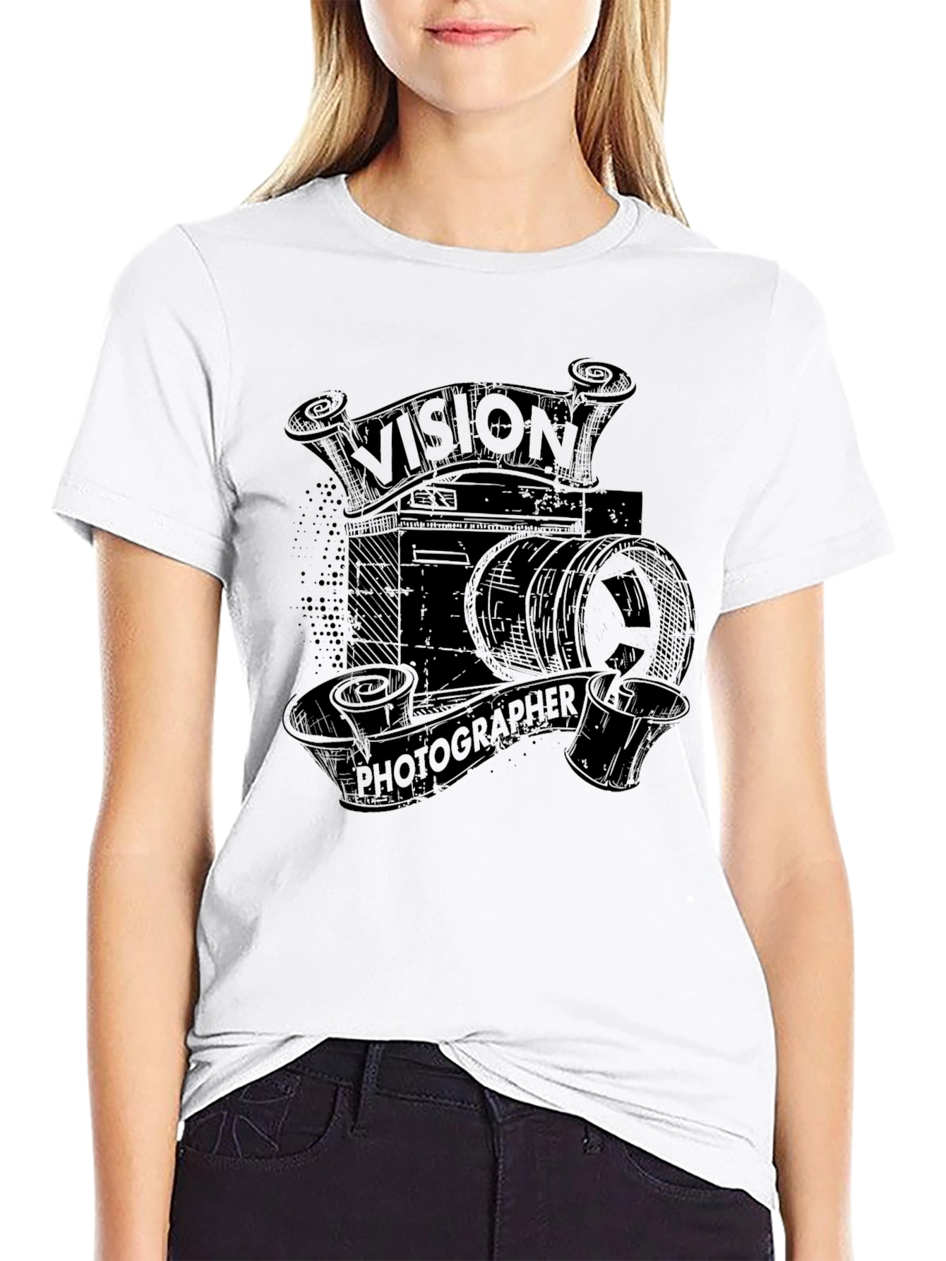 Vision Photographer Black Graphic T-Shirt