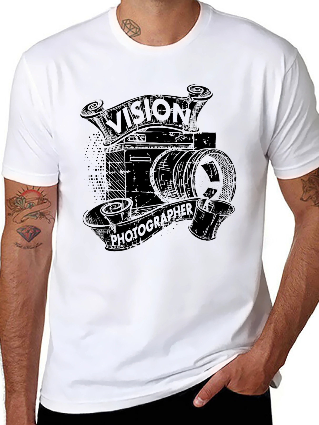 Vision Photographer Black Graphic T-Shirt