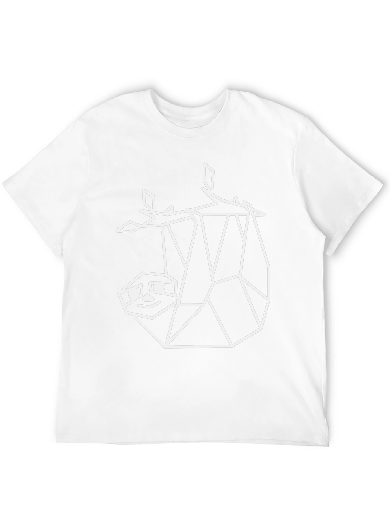 Geometric Sloth Graphic Tee - Black Casual Shirt