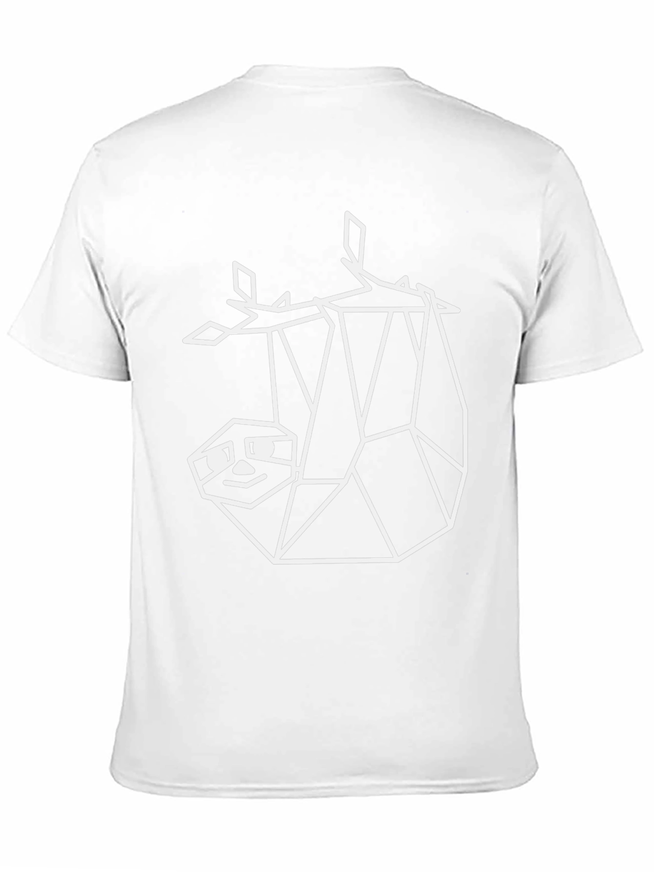 Geometric Sloth Graphic Tee - Black Casual Shirt