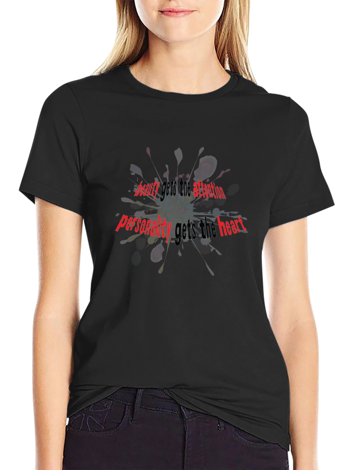 Beauty & Personality Graphic T-Shirt - Black