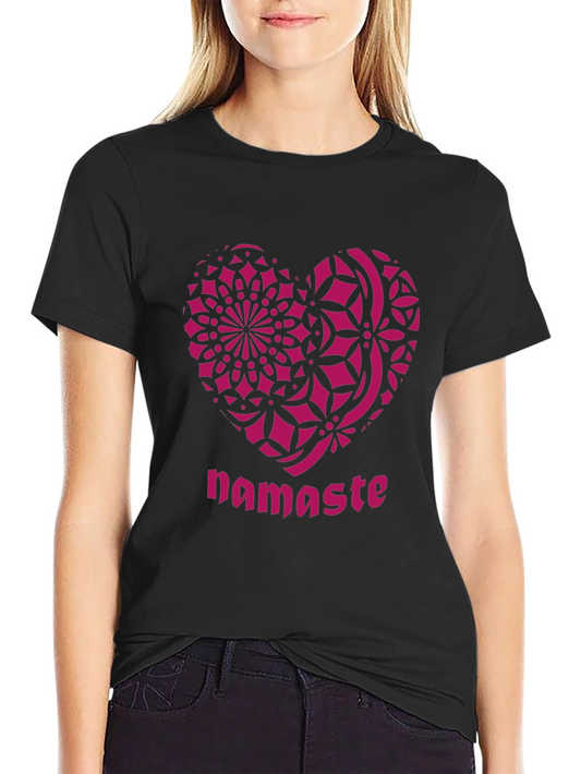 Namaste Heart Mandala Graphic T-Shirt
