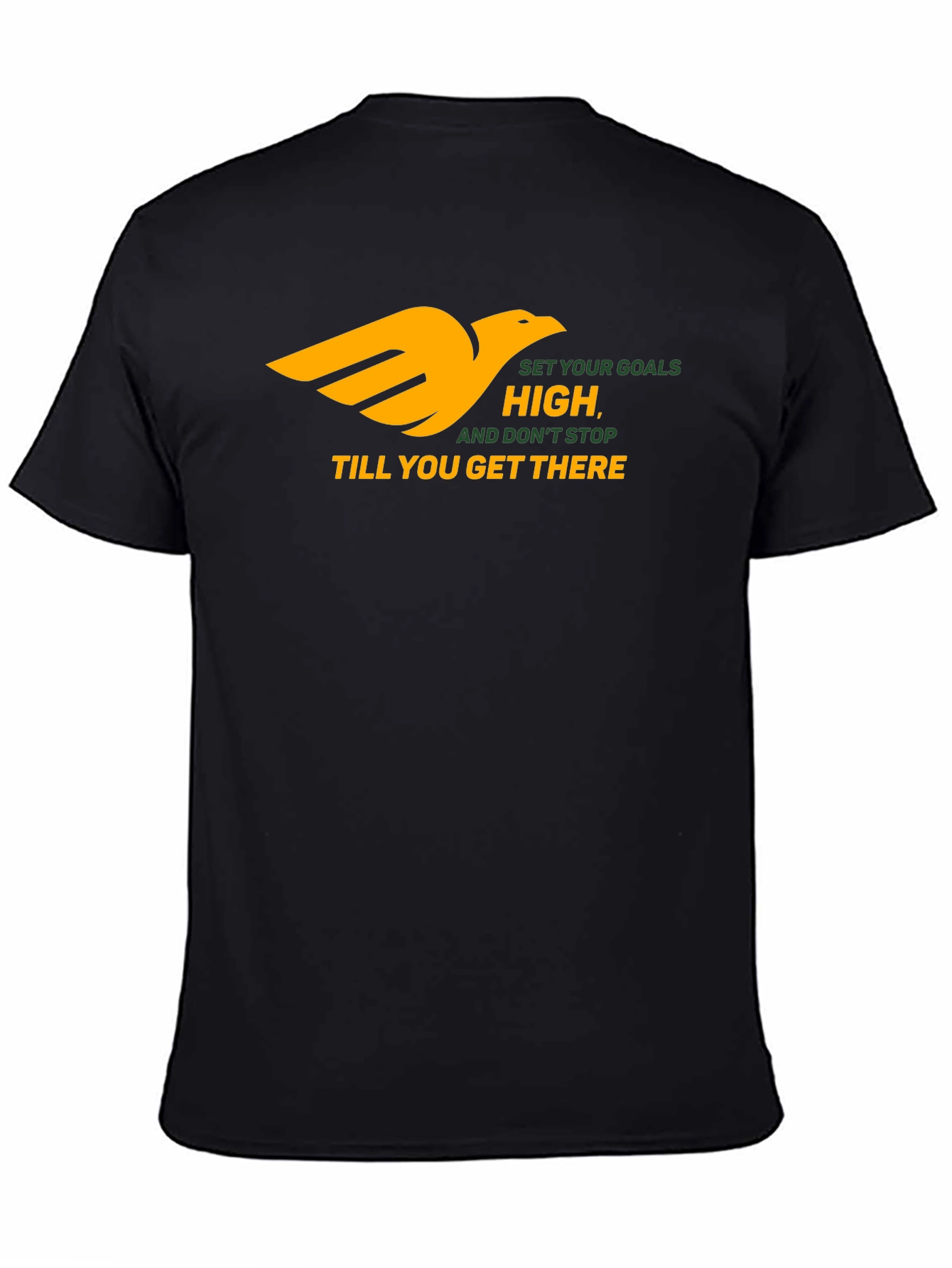 Motivational Black T-Shirt - Reach Your Goals!