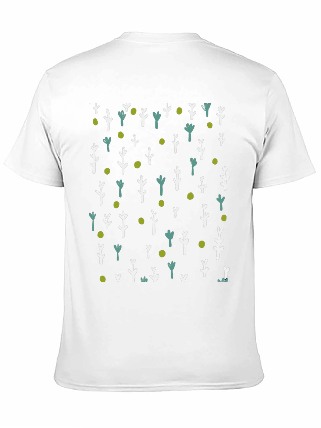 Nature Patterned Black T-Shirt