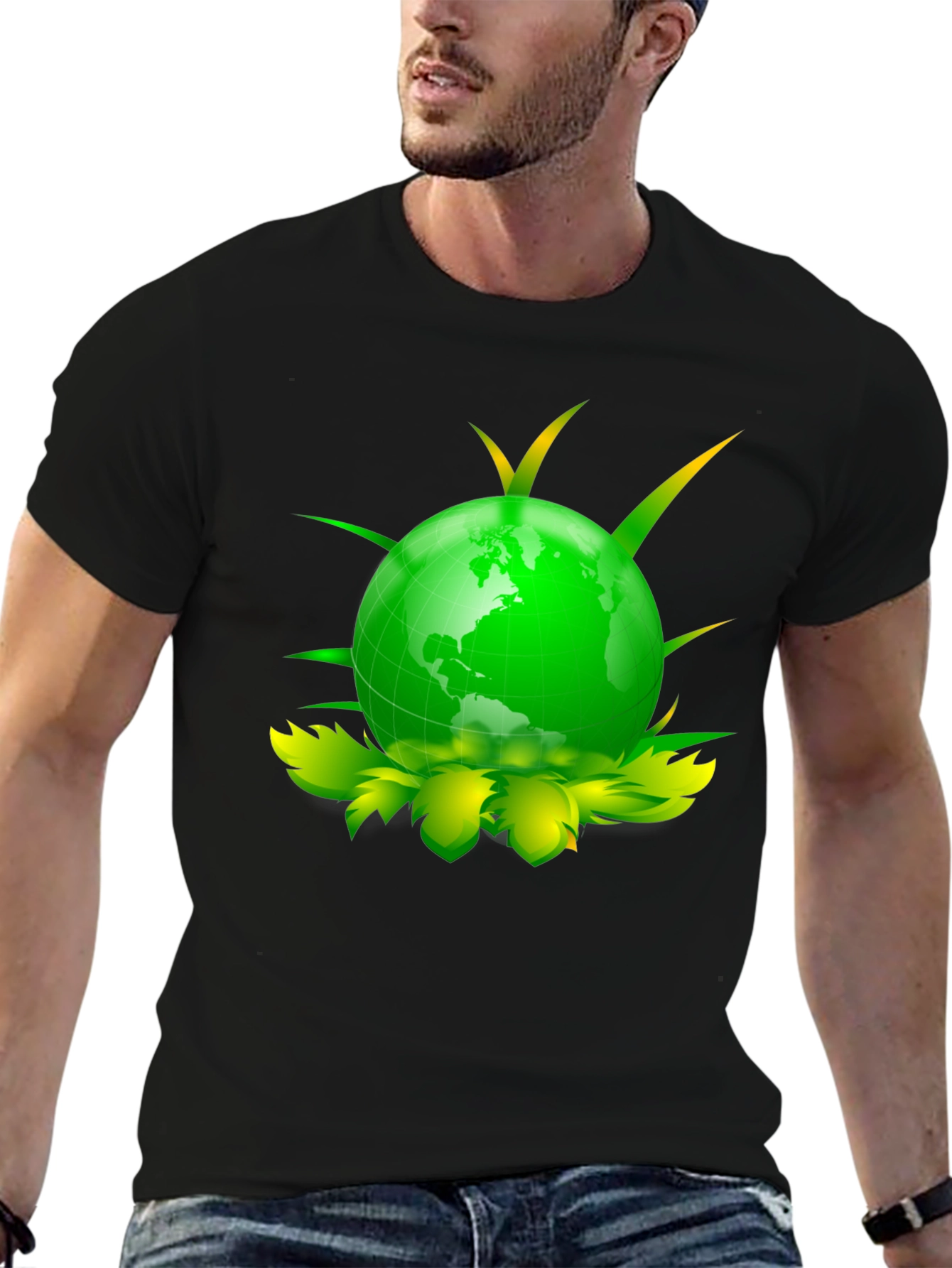 Eco Globe Graphic Tee - Black