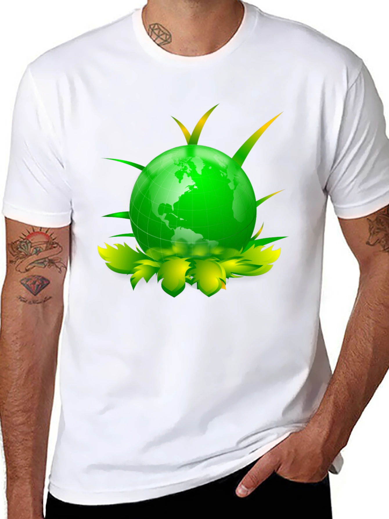 Eco Globe Graphic Tee - Black