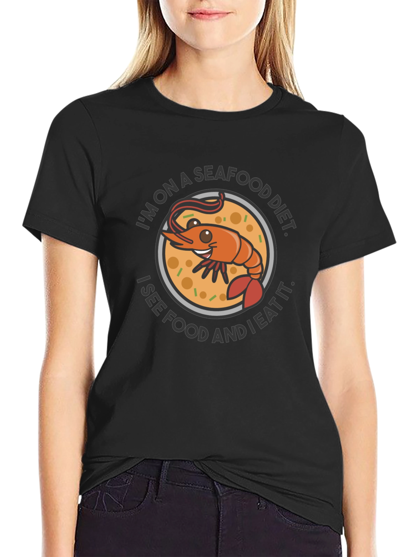 Seafood Diet T-Shirt - Funny Shrimp Graphic Tee