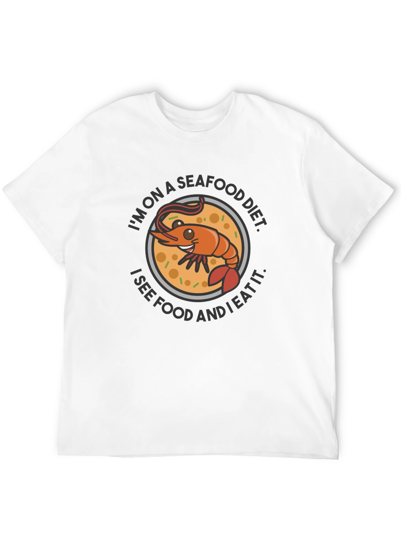 Seafood Diet T-Shirt - Funny Shrimp Graphic Tee