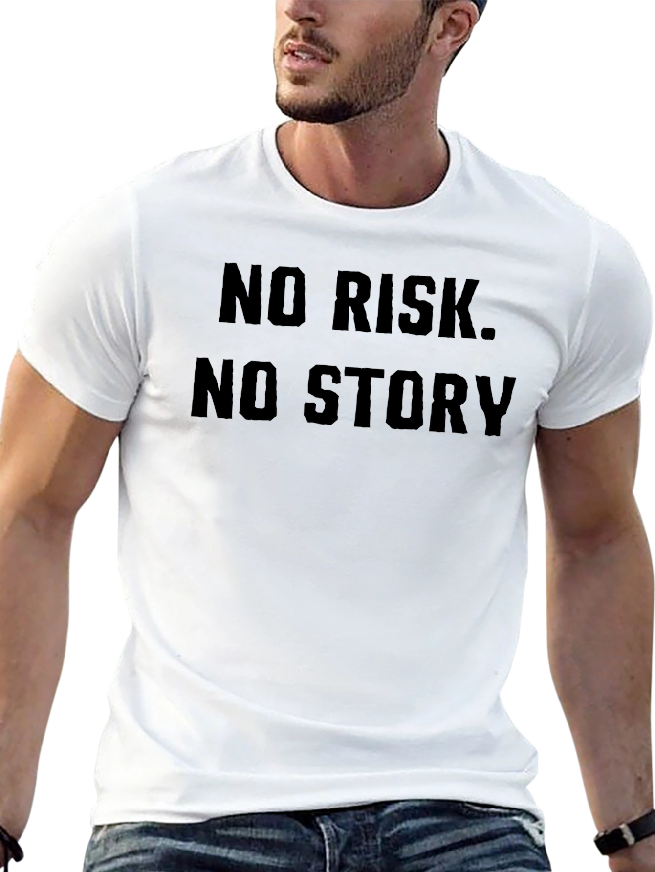 No Risk No Story Black T-Shirt