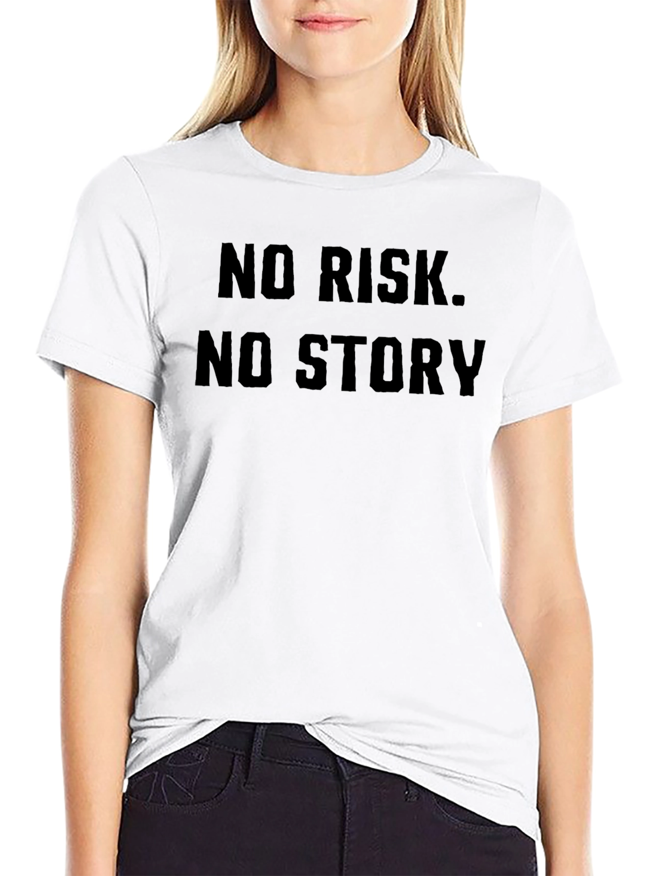 No Risk No Story Black T-Shirt