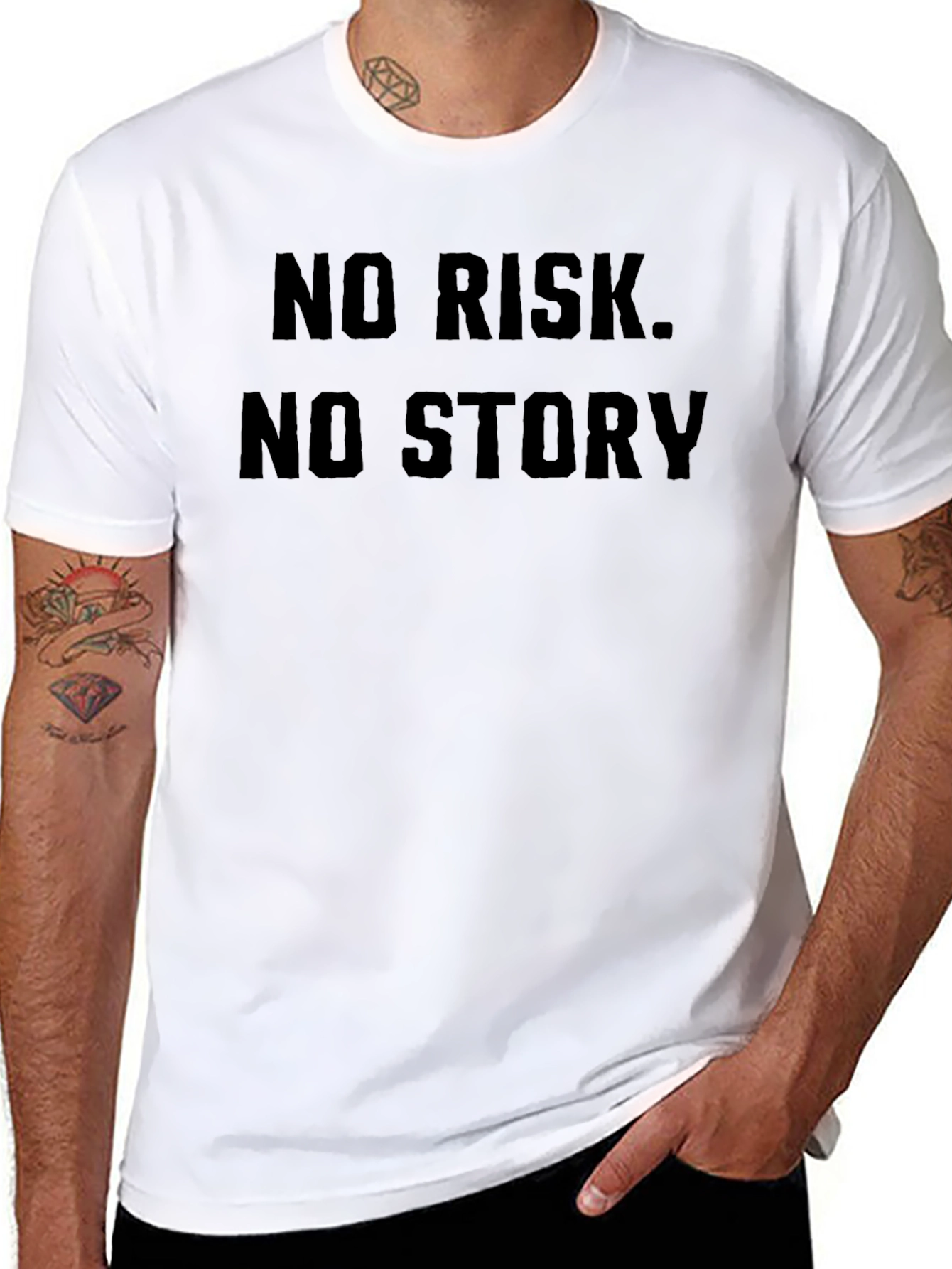 No Risk No Story Black T-Shirt