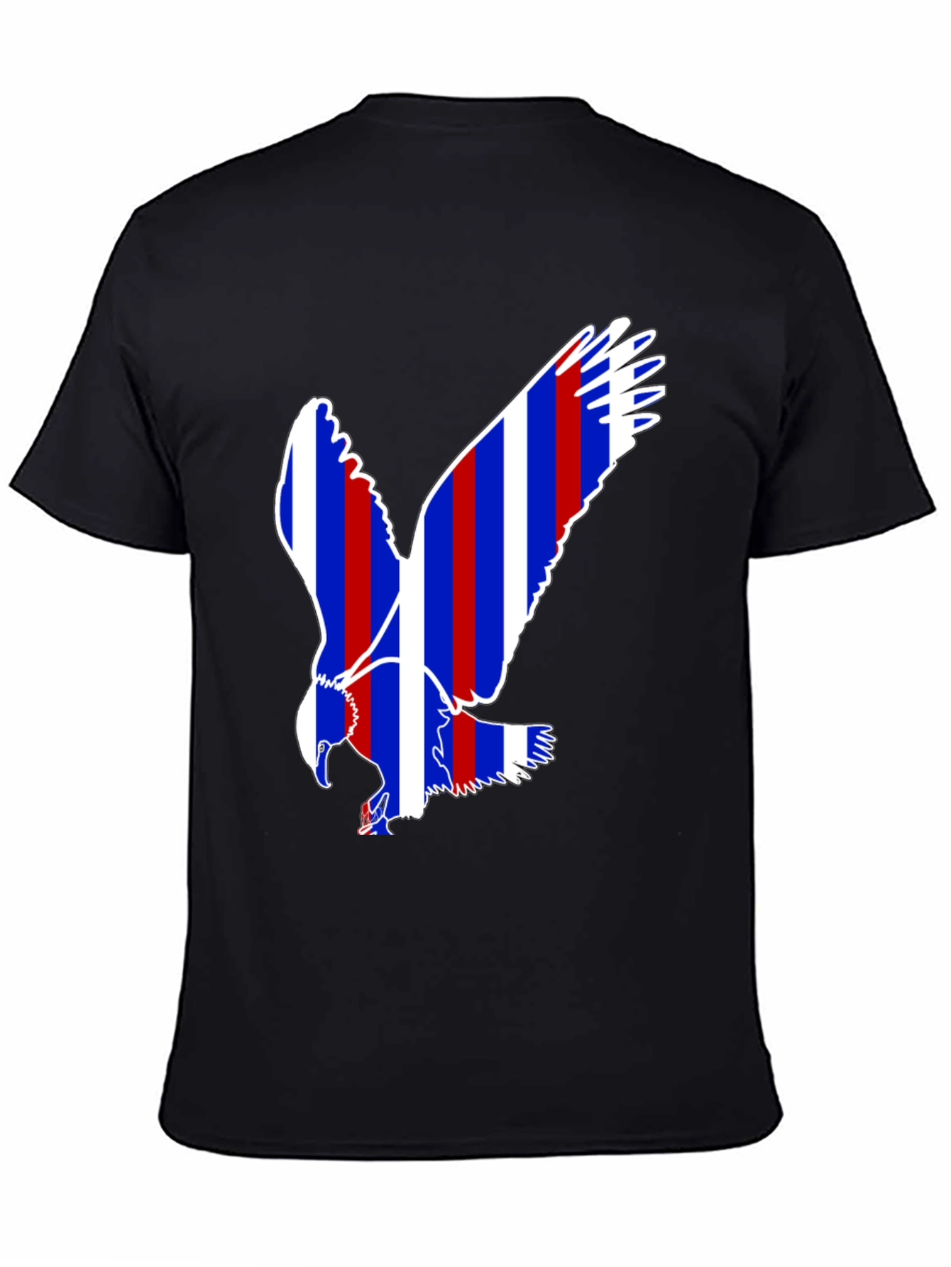 Patriotic Eagle Graphic T-Shirt - Bold Stripes