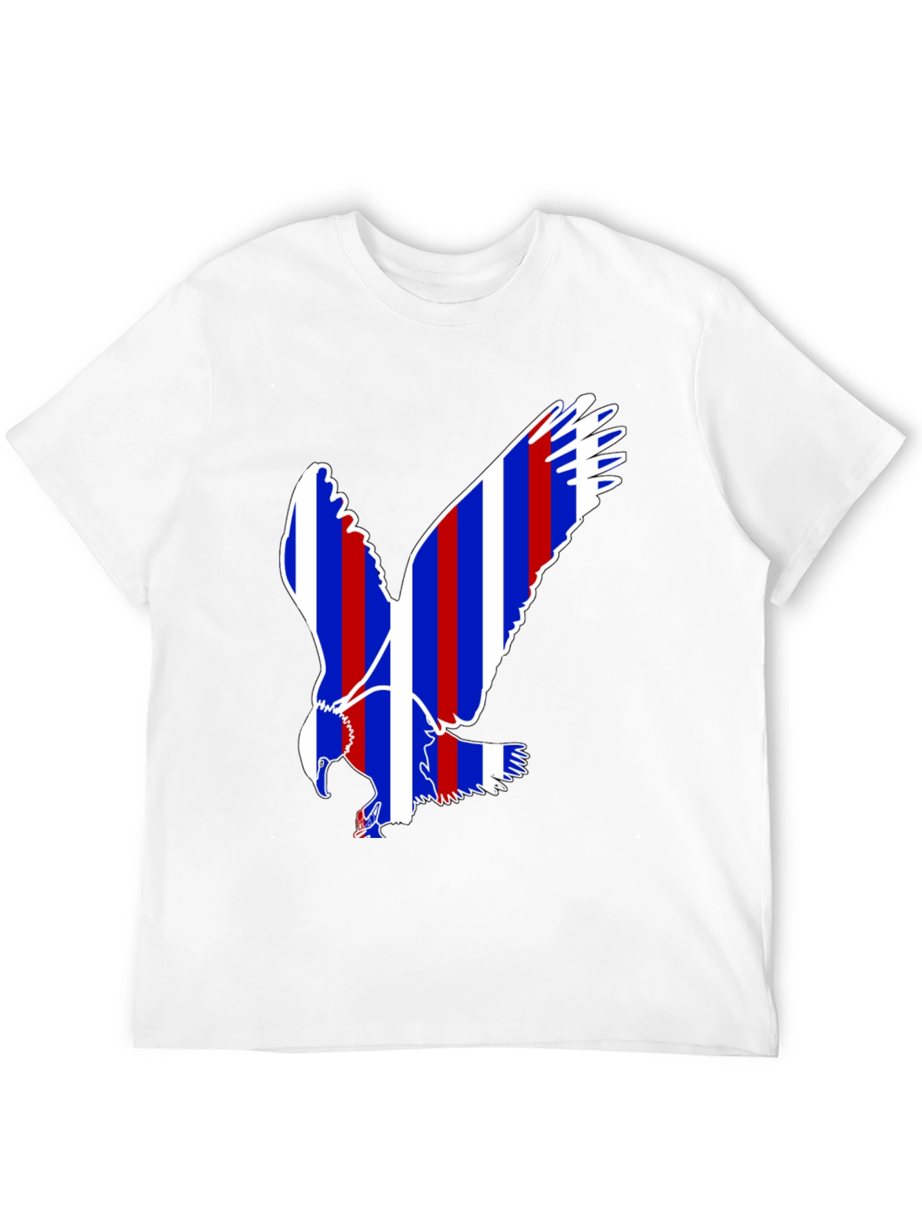 Patriotic Eagle Graphic T-Shirt - Bold Stripes