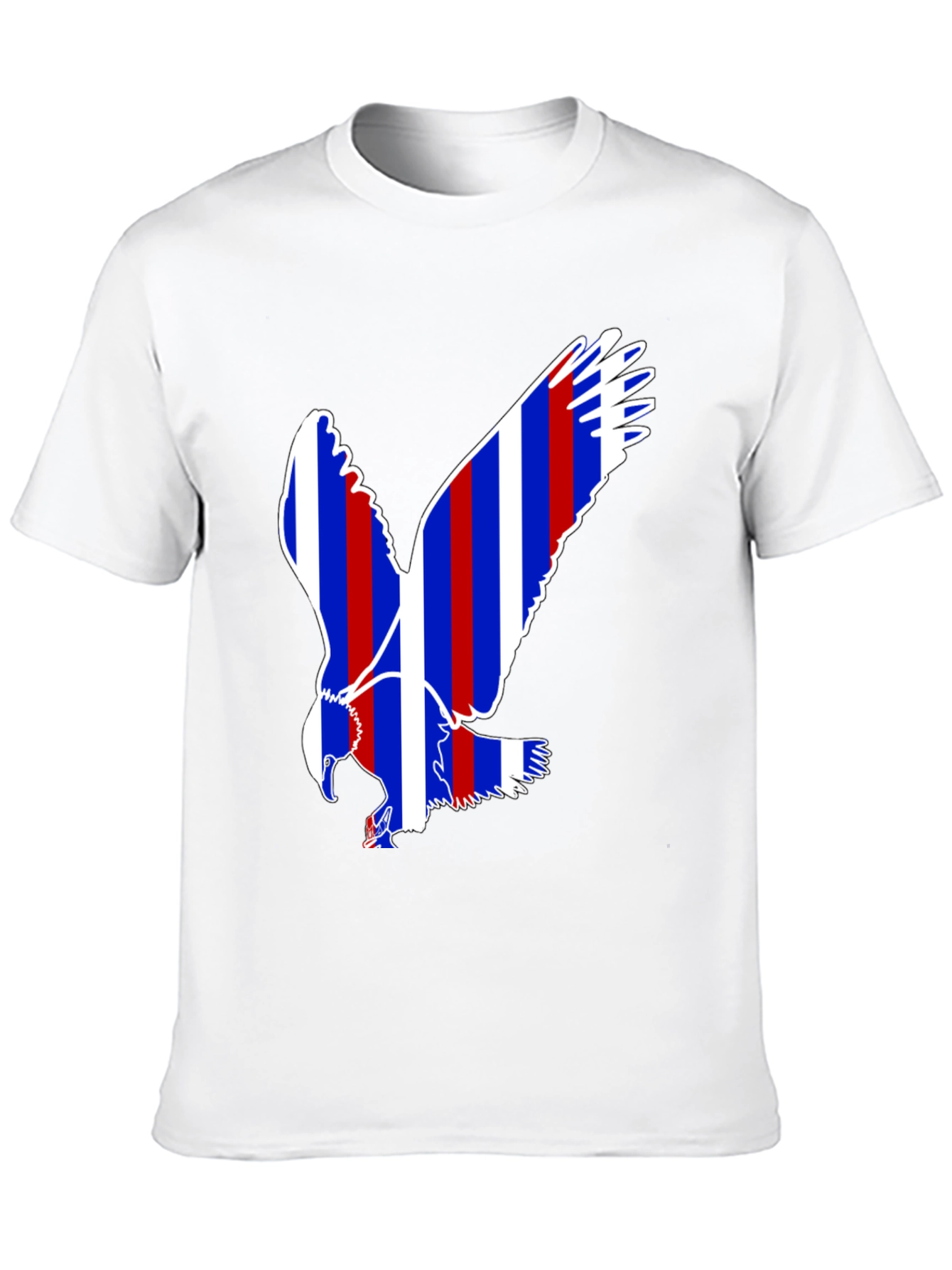 Patriotic Eagle Graphic T-Shirt - Bold Stripes