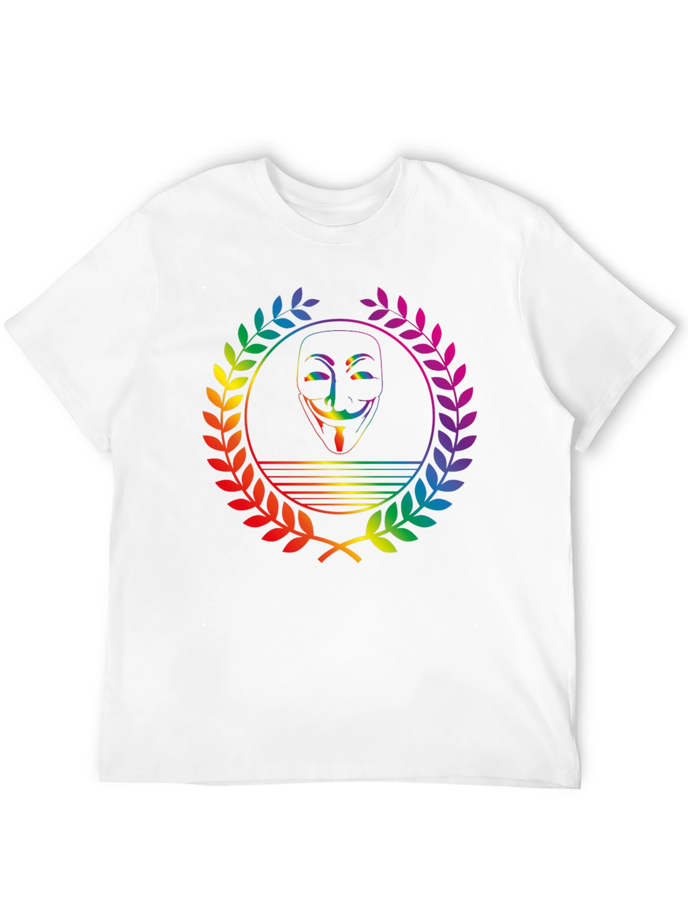 Rainbow Anonymous Mask Graphic Tee