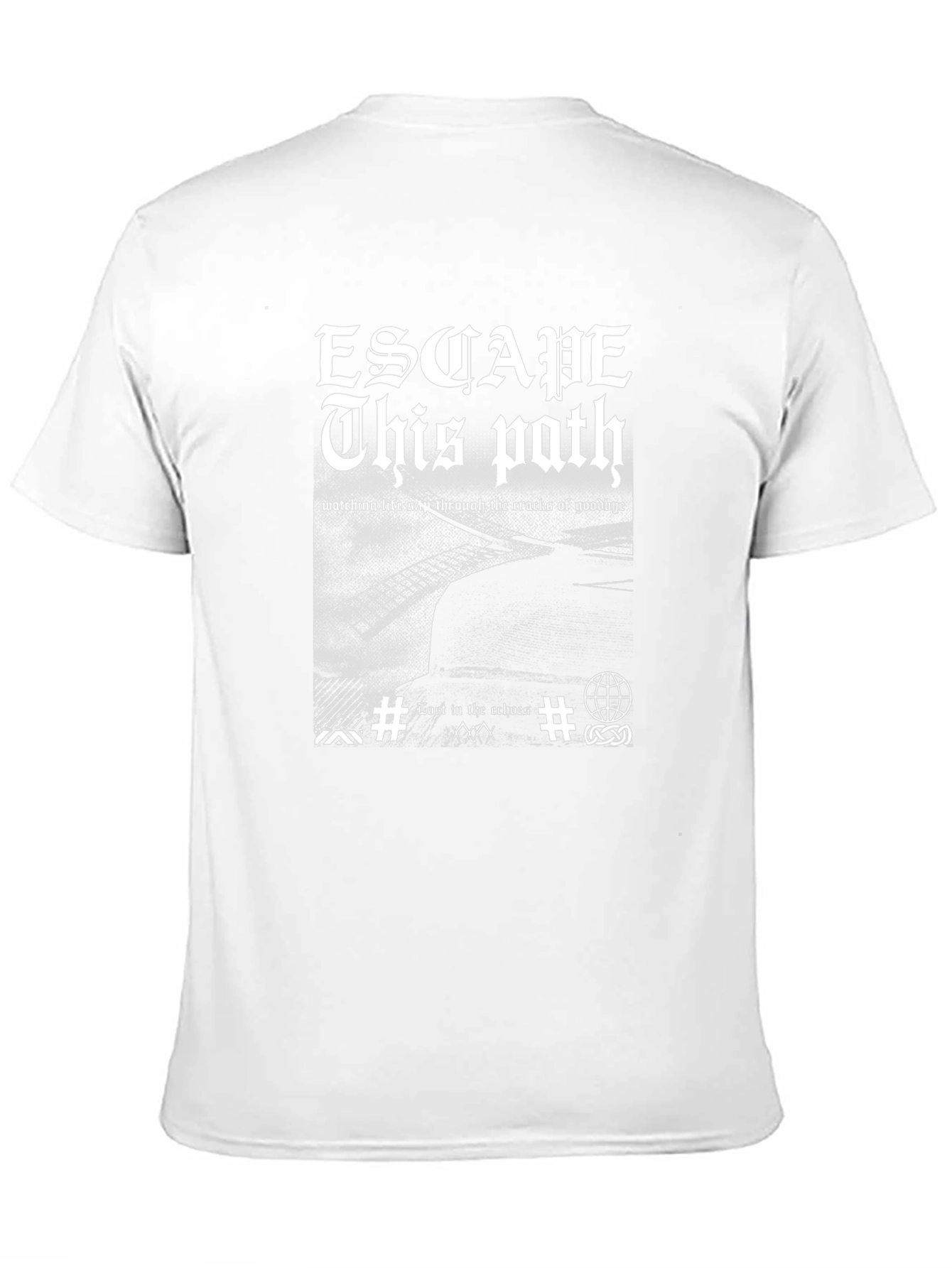 Escape This Path Graphic Tee - Edgy Black T-Shirt