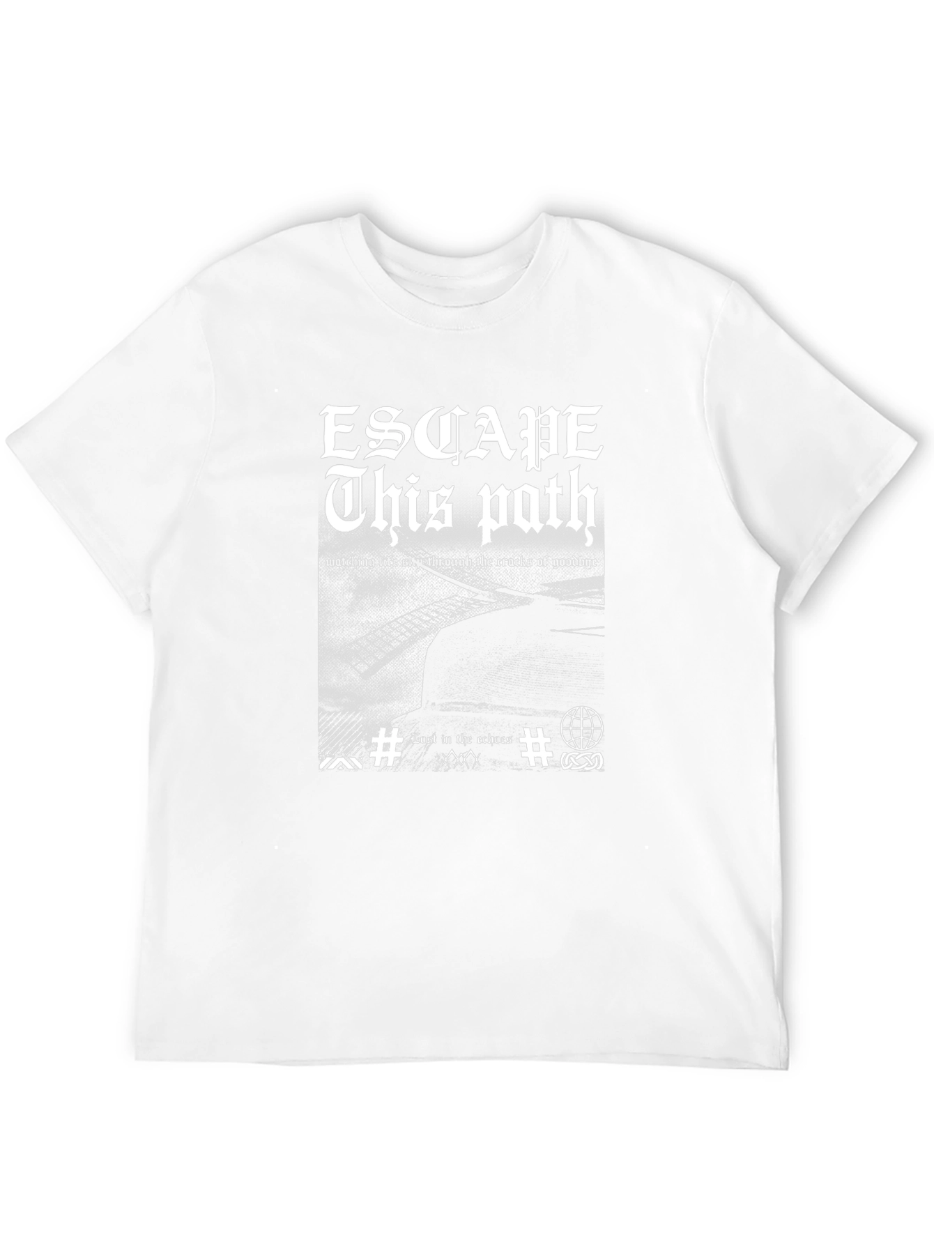 Escape This Path Graphic Tee - Edgy Black T-Shirt