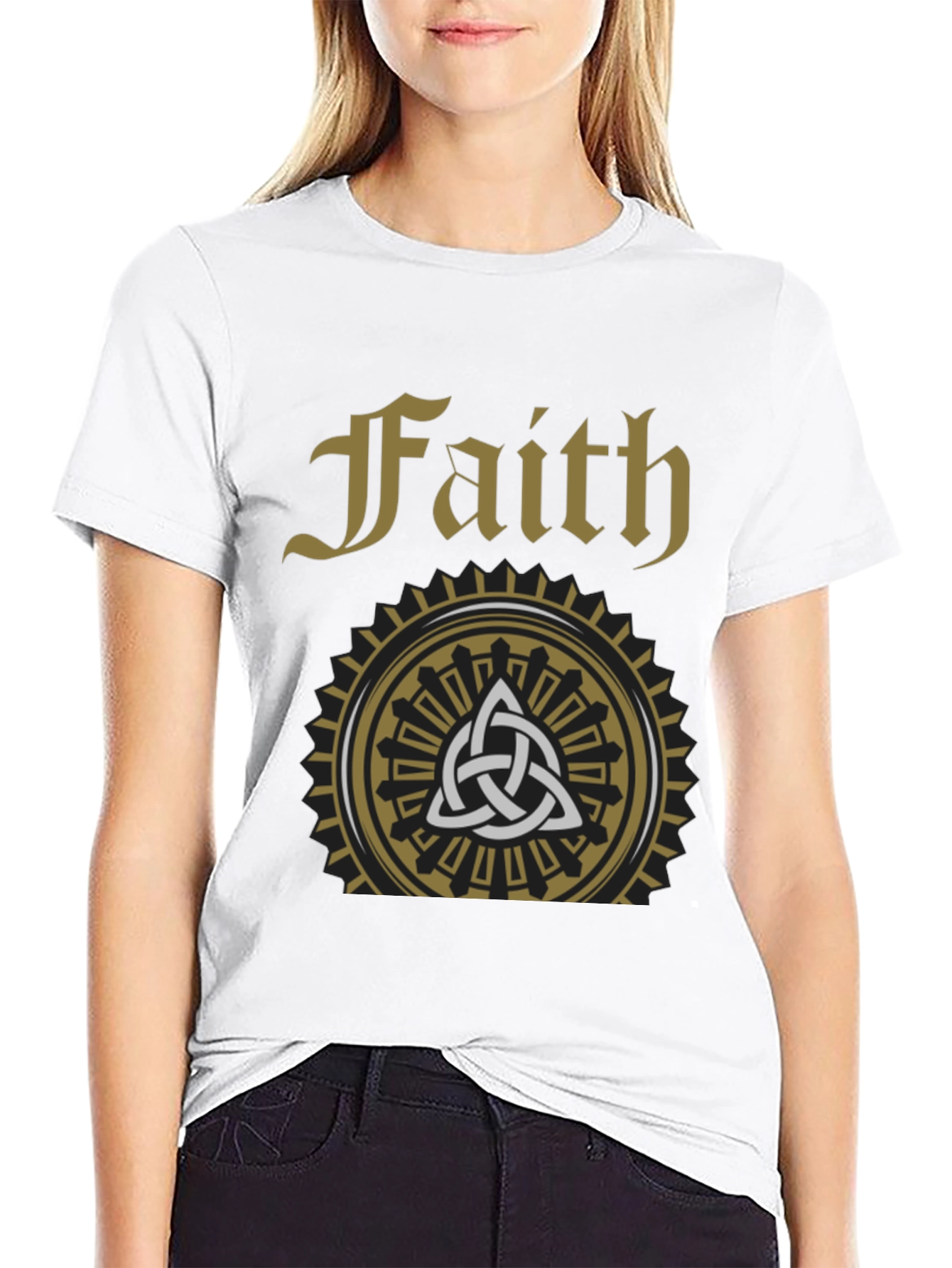 Faith Celtic Knot Graphic T-Shirt - Stylish Religious Tee