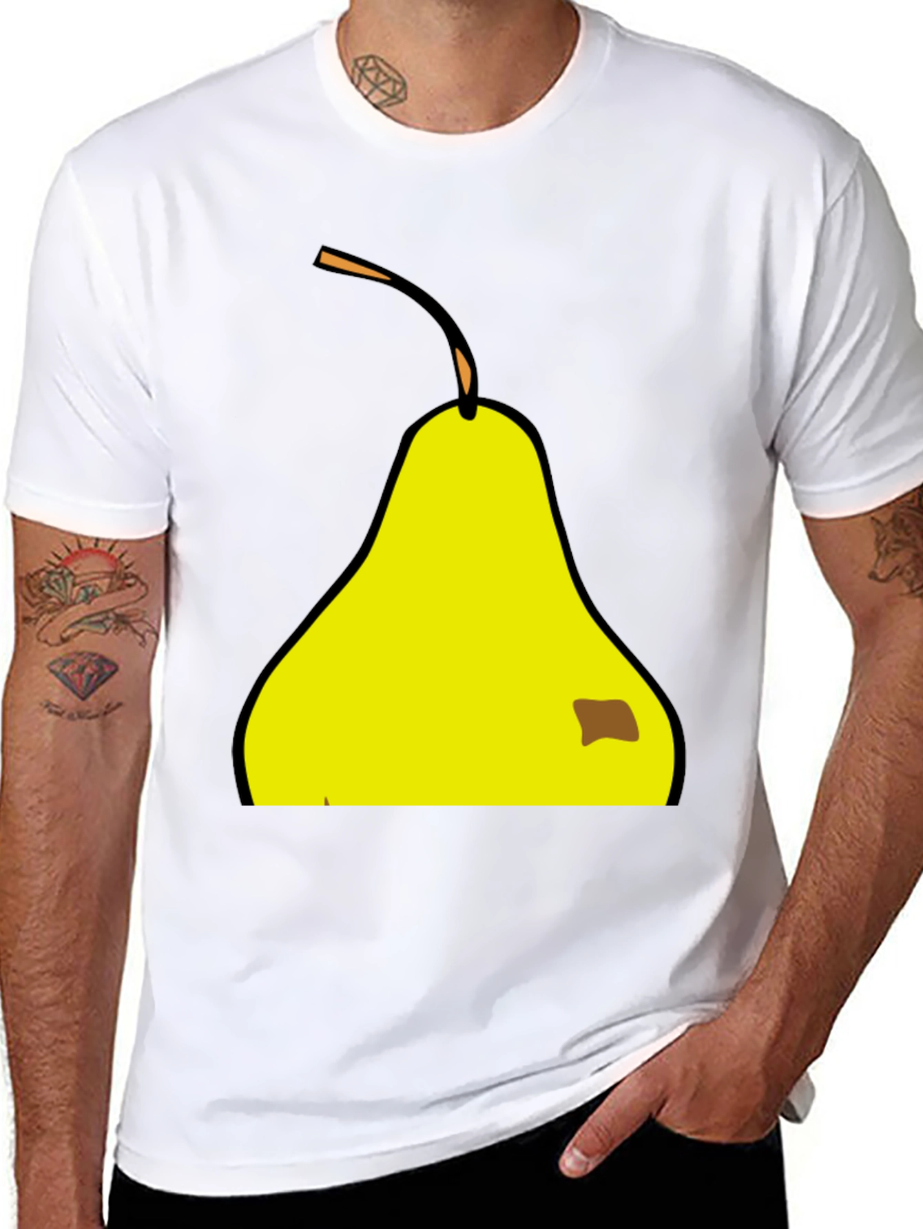 Pear Graphic T-Shirt - Funny Fruit Tee