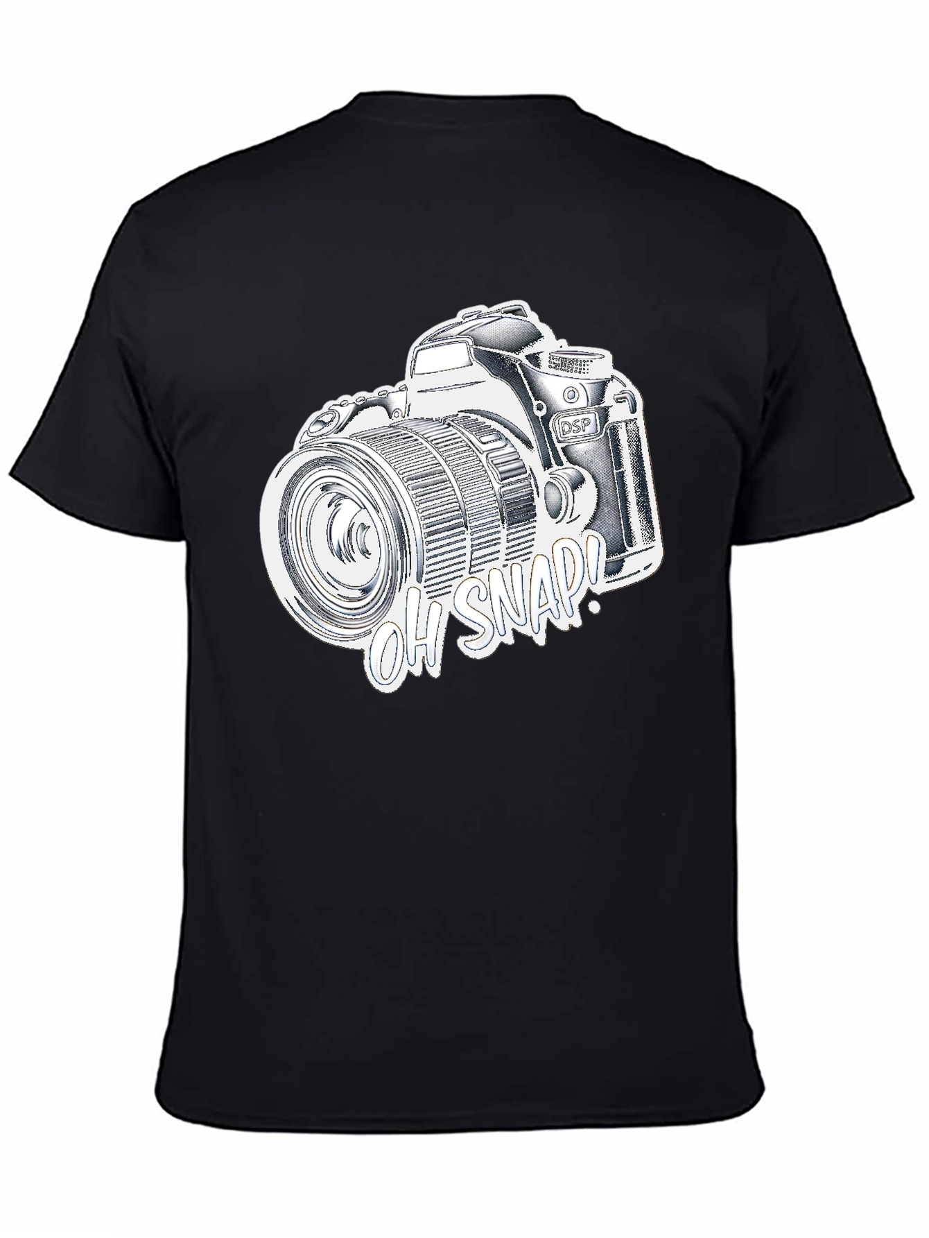 Oh Snap! Camera Graphic T-Shirt - Black