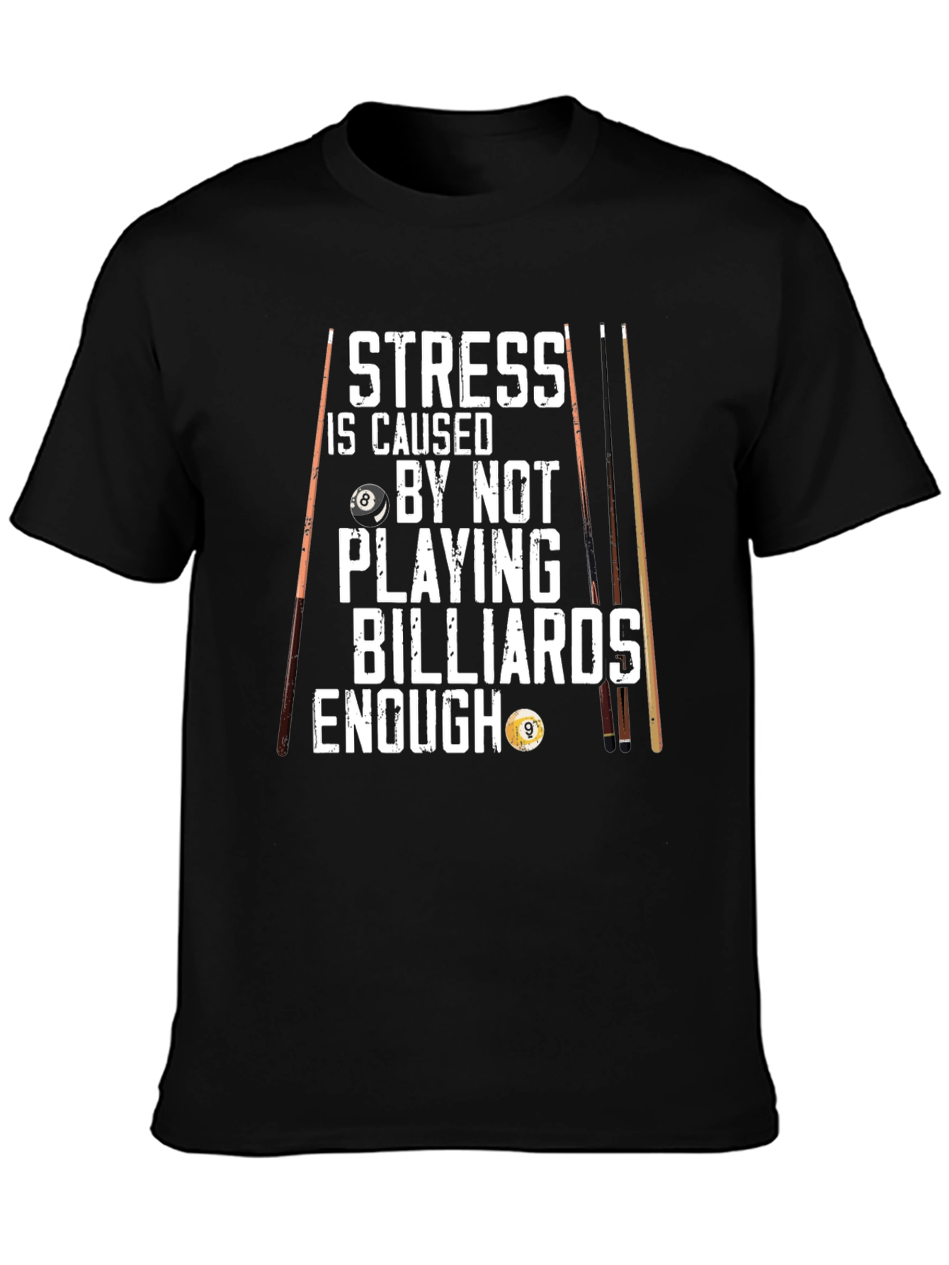 Billiards T-Shirt - Stress Relief Design