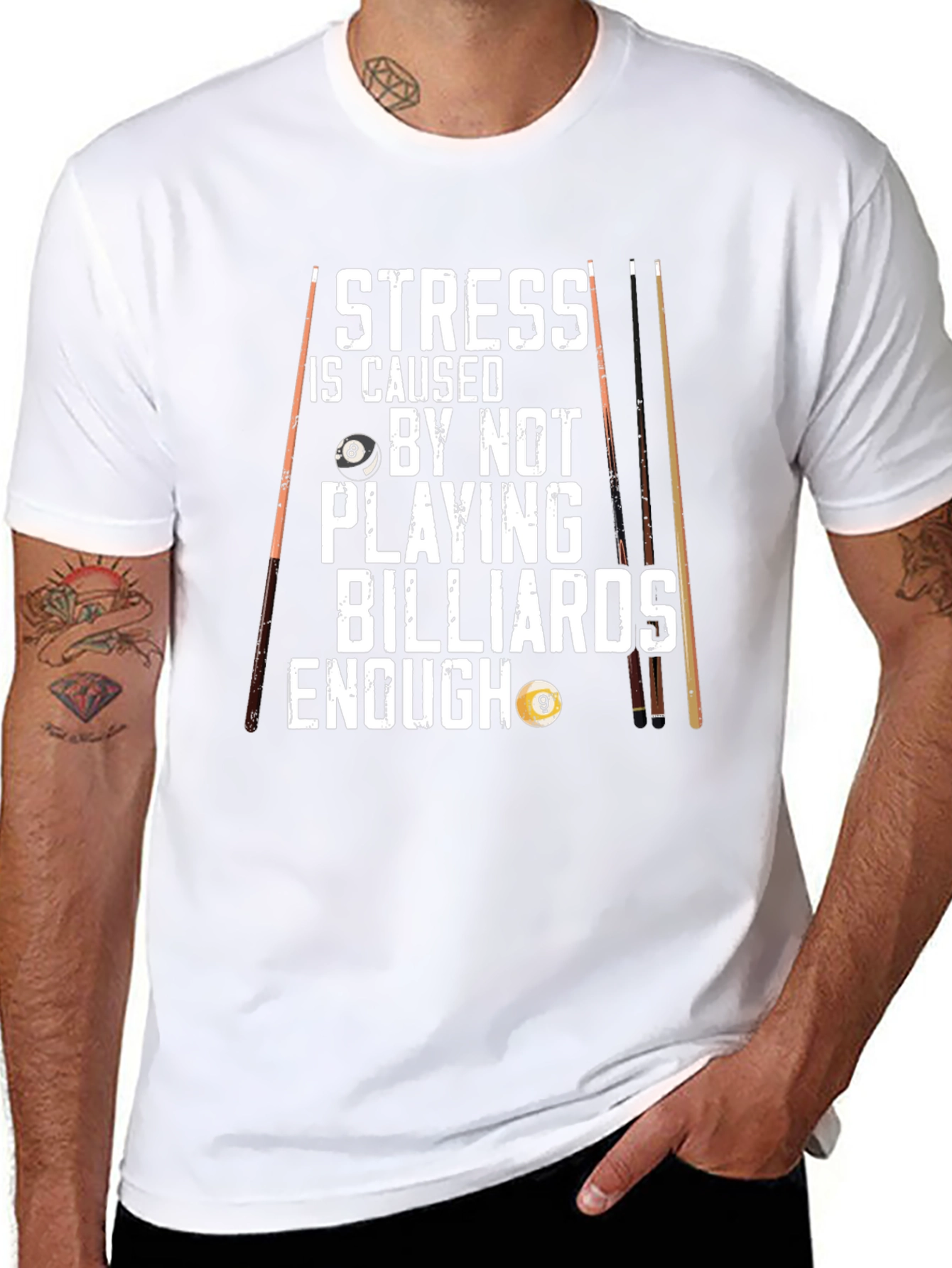 Billiards T-Shirt - Stress Relief Design