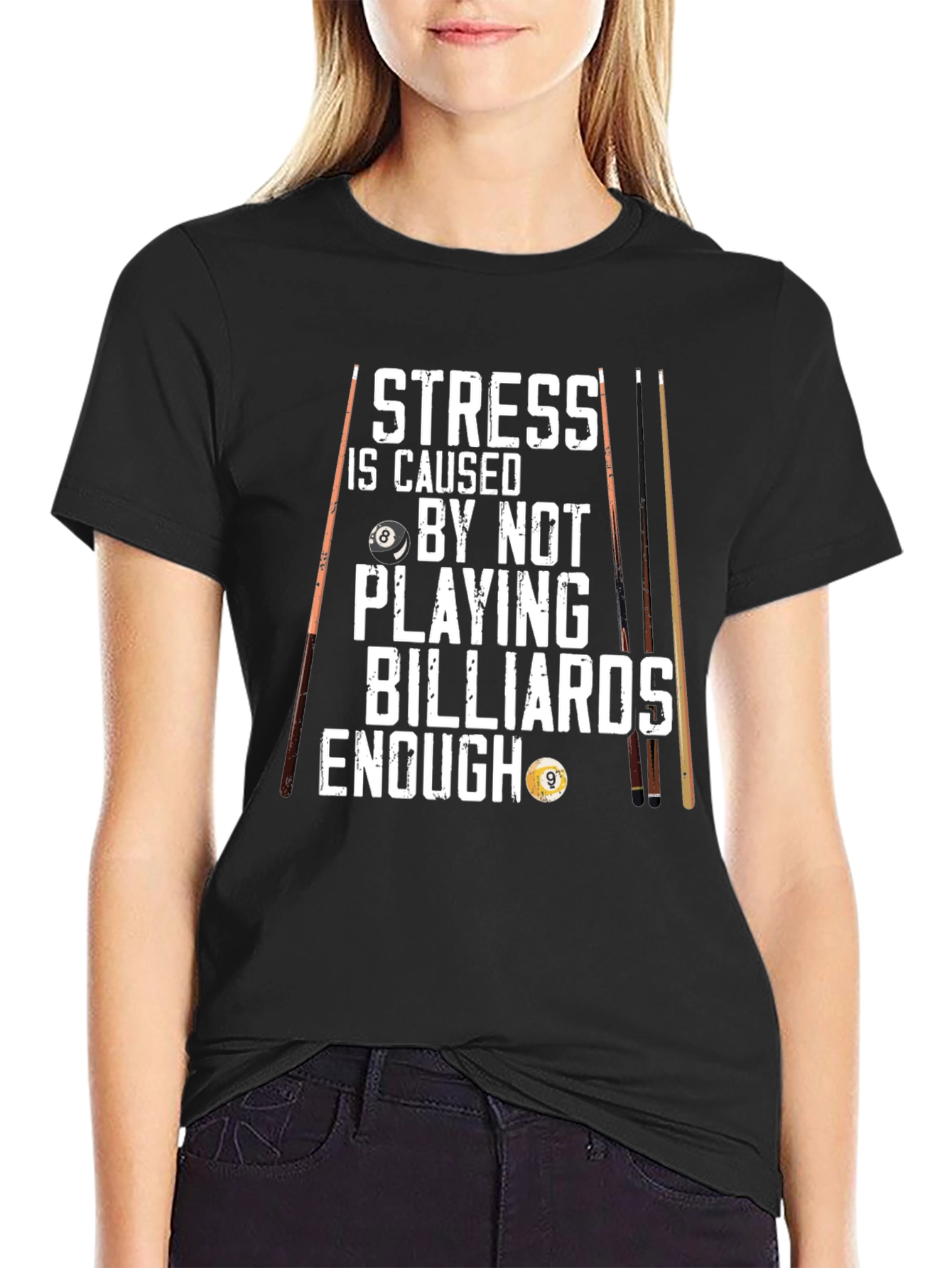 Billiards T-Shirt - Stress Relief Design