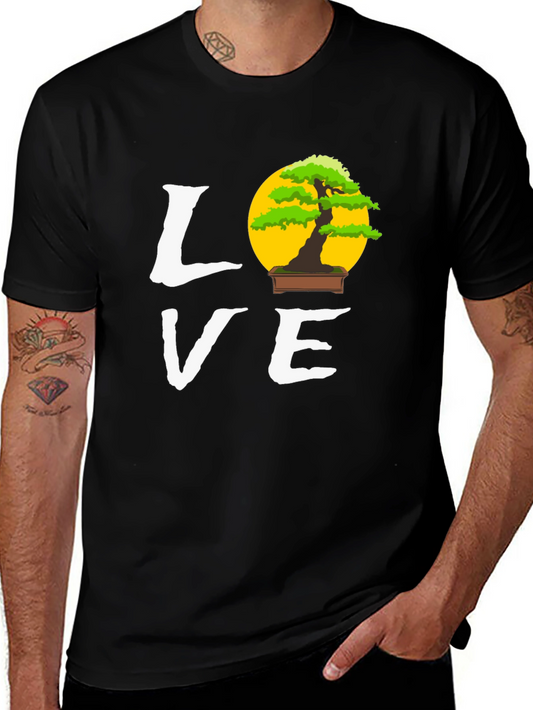 Bonsai Tree Love Graphic Tee - Unique Design T-Shirt