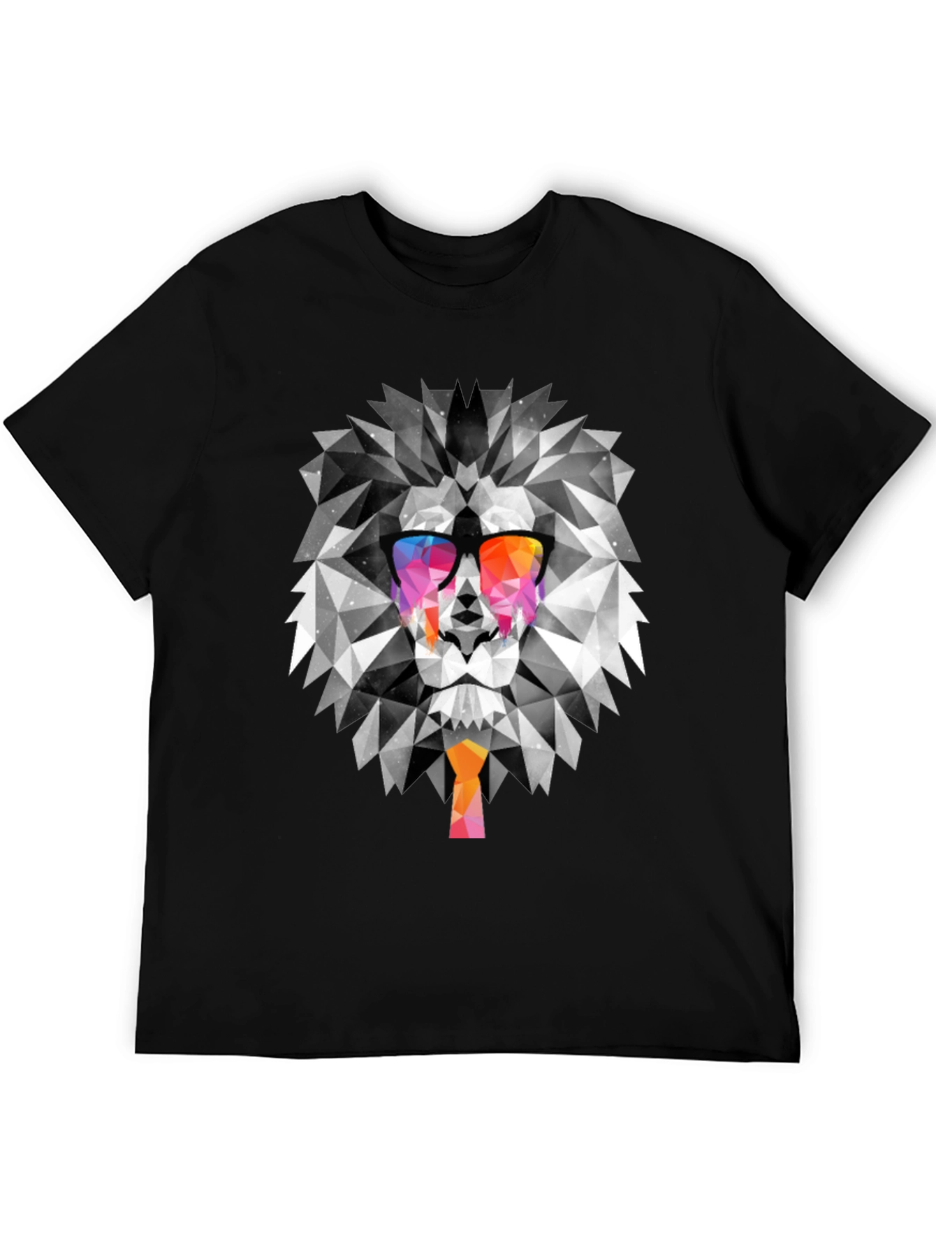 Geometric Lion Graphic Tee - Cool & Trendy