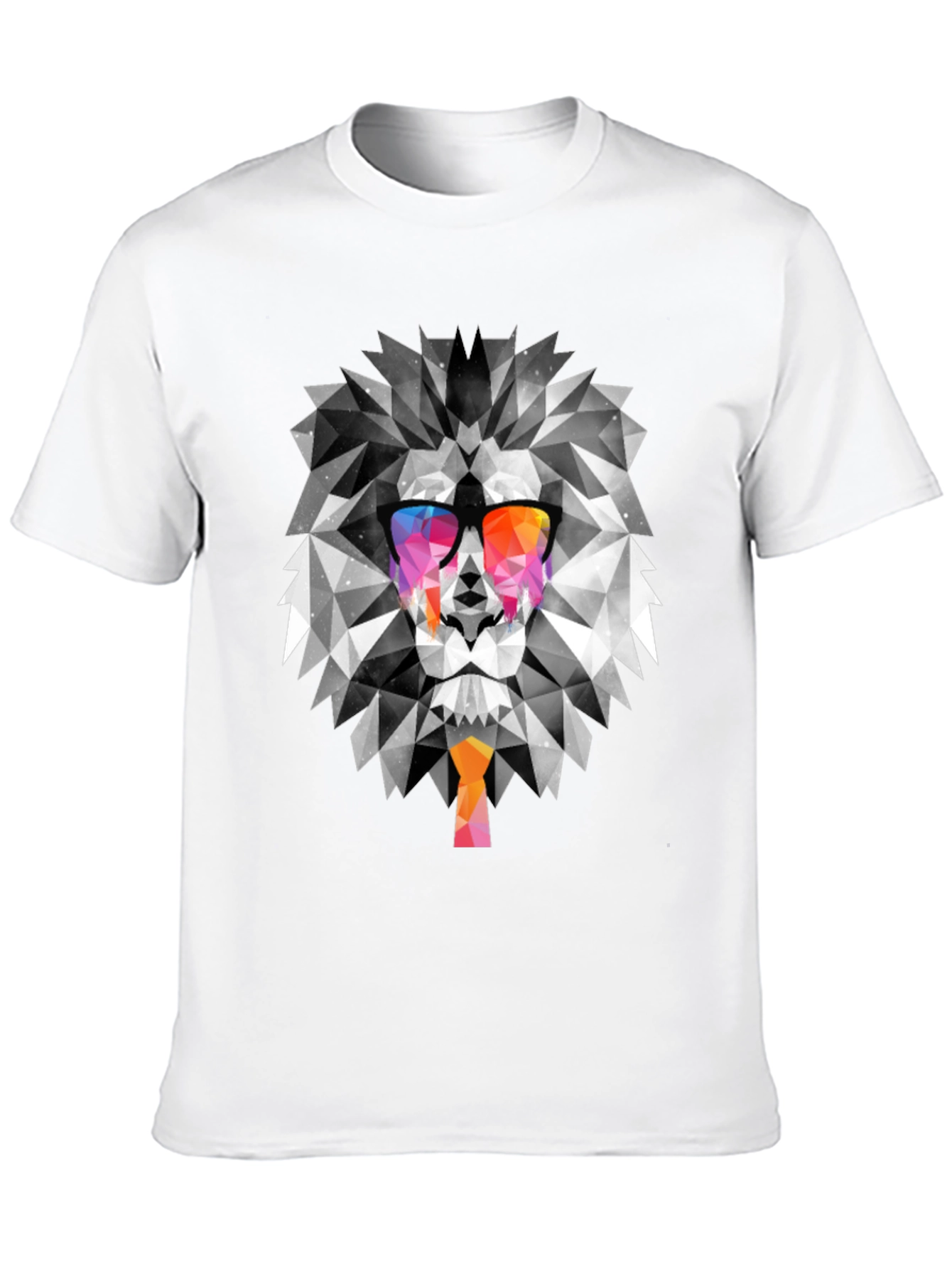 Geometric Lion Graphic Tee - Cool & Trendy