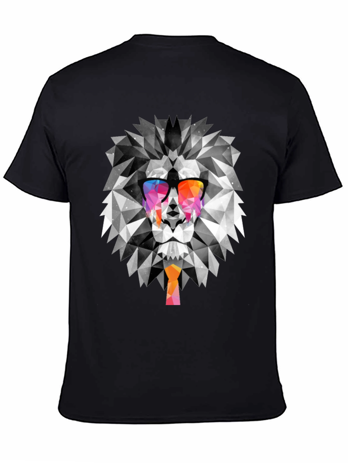 Geometric Lion Graphic Tee - Cool & Trendy