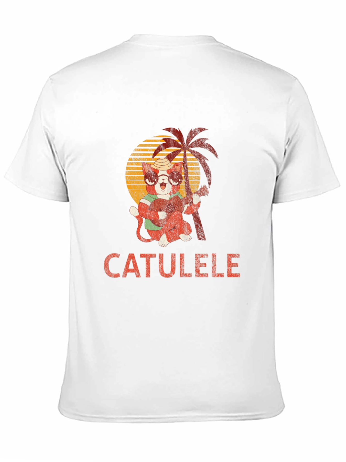 Catulele T-Shirt - Hawaiian Cat Playing Ukulele Tee