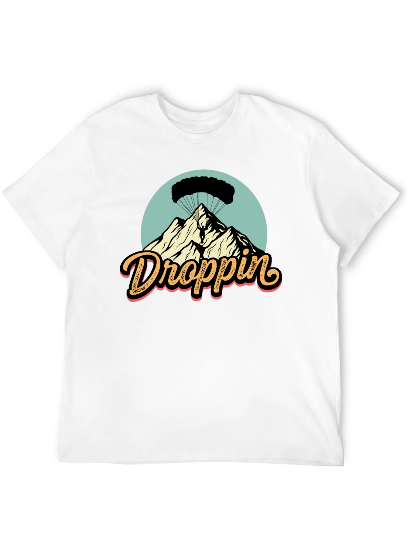 Droppin Parachute Mountain Graphic T-Shirt