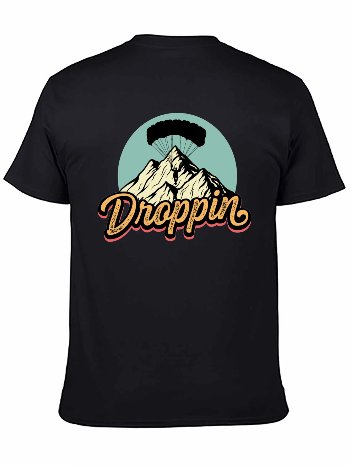 Droppin Parachute Mountain Graphic T-Shirt