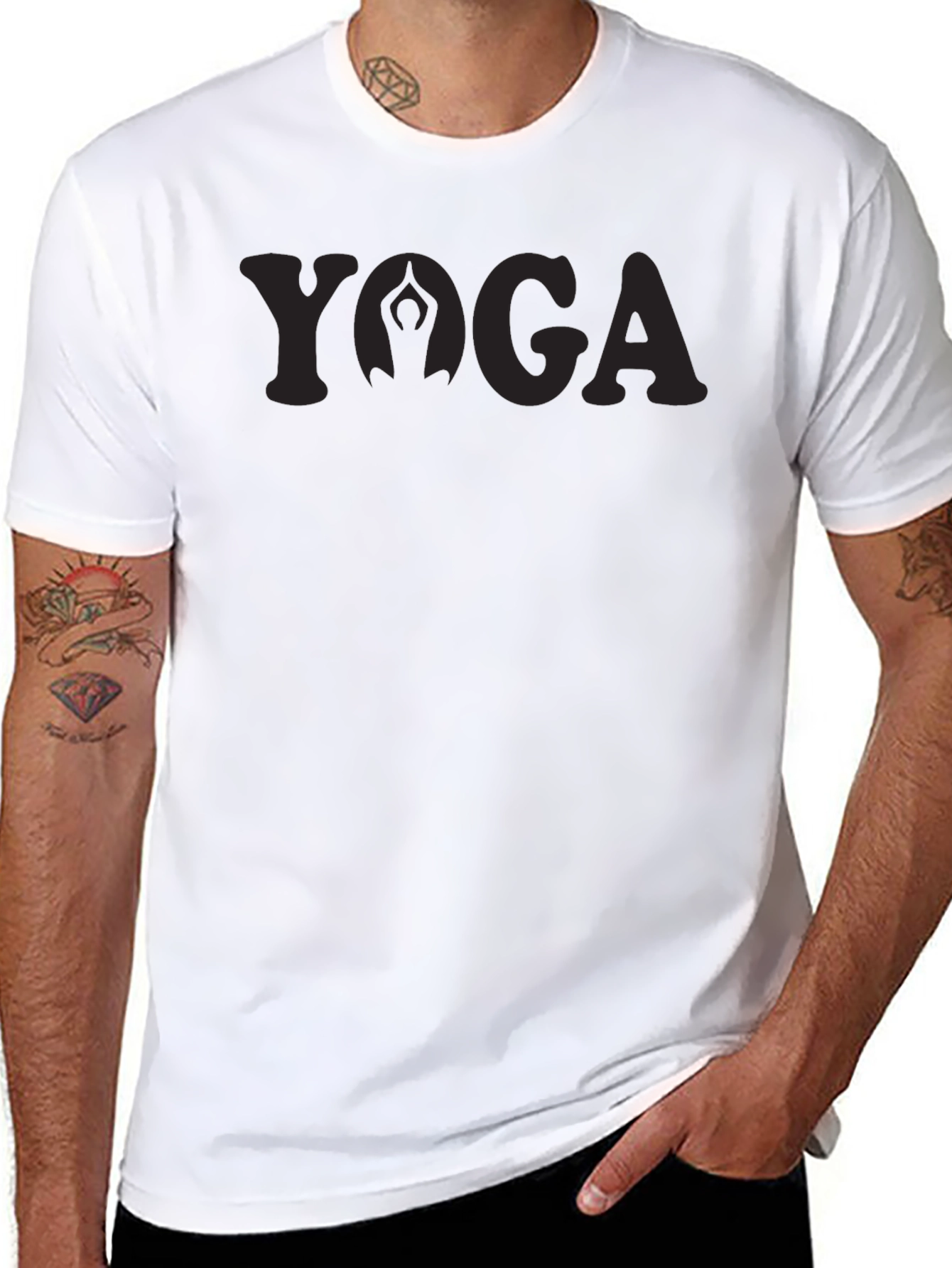 Yoga Pose Graphic Tee - Black