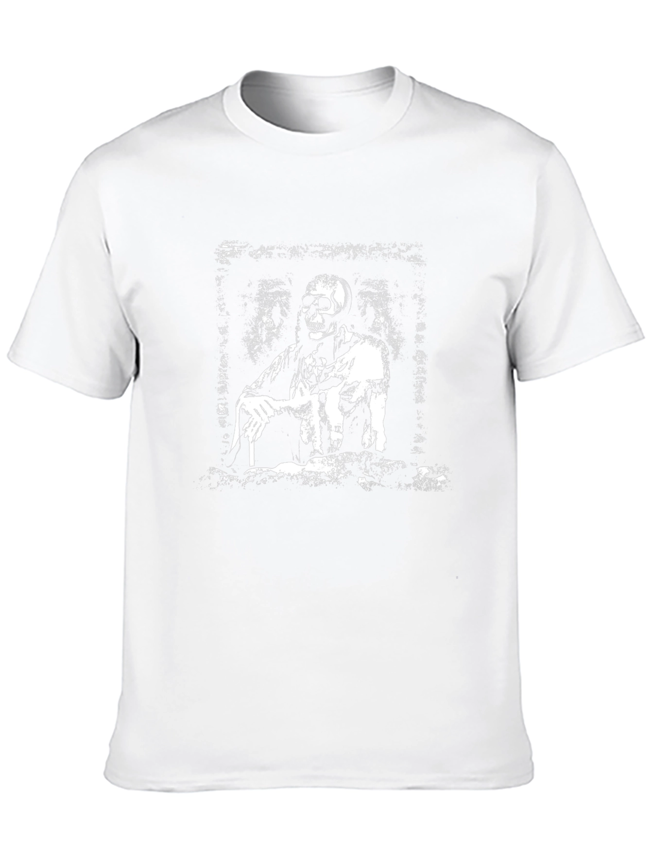 Grim Reaper Black T-Shirt - Edgy Skeleton Design