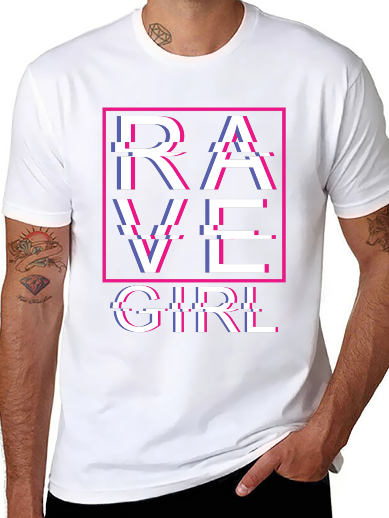 Rave Girl Glitch Graphic T-Shirt - EDM Festival Apparel
