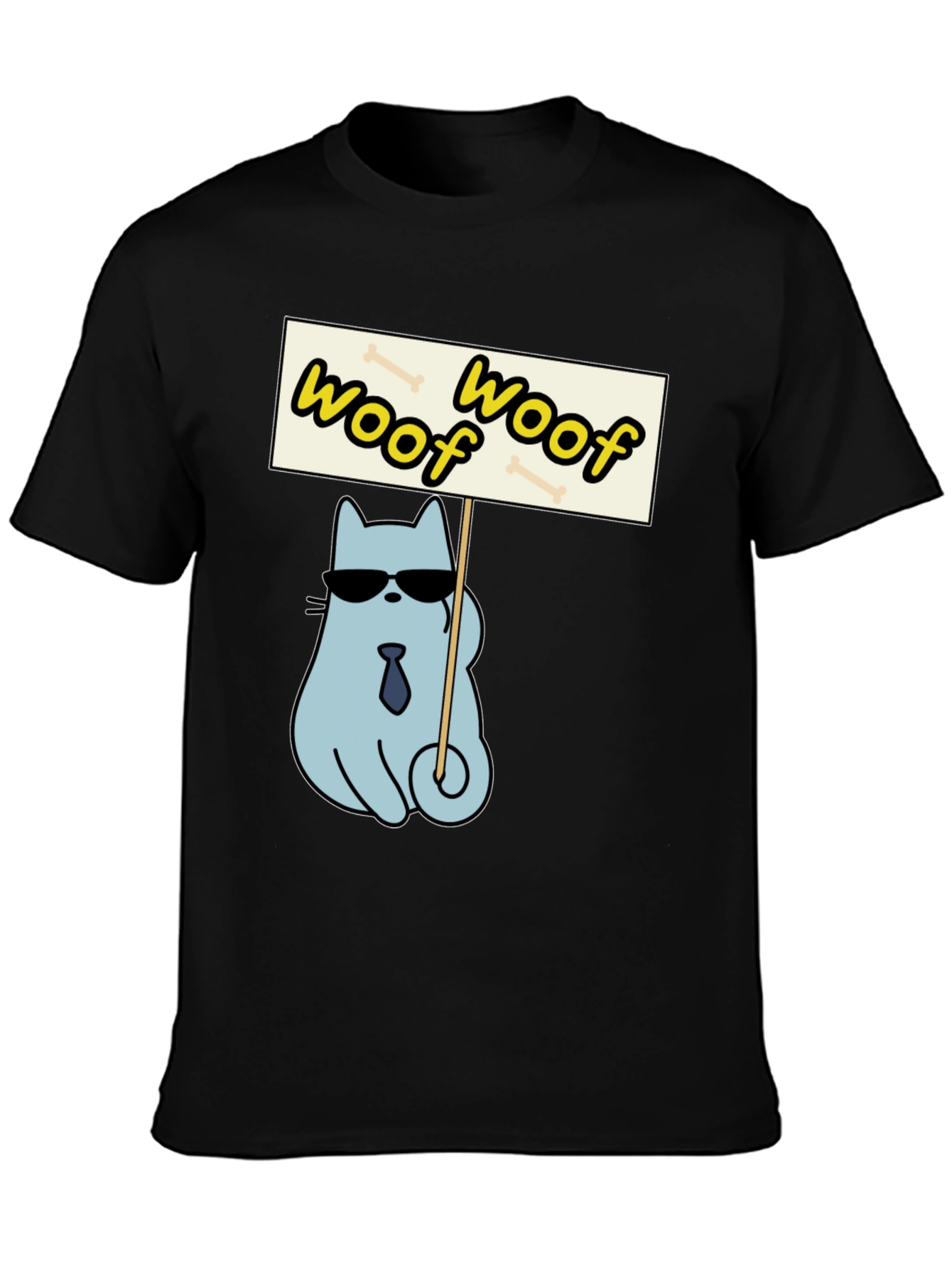 Woof Woof Protest Cat T-Shirt