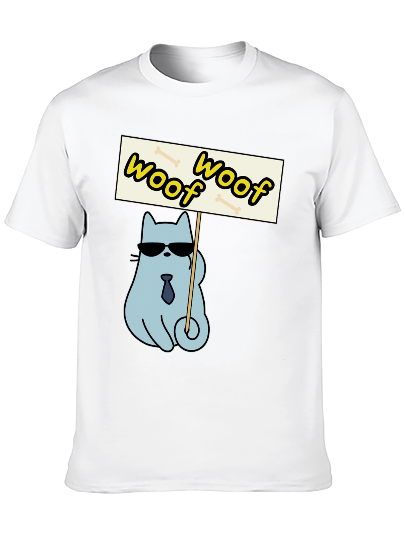 Woof Woof Protest Cat T-Shirt