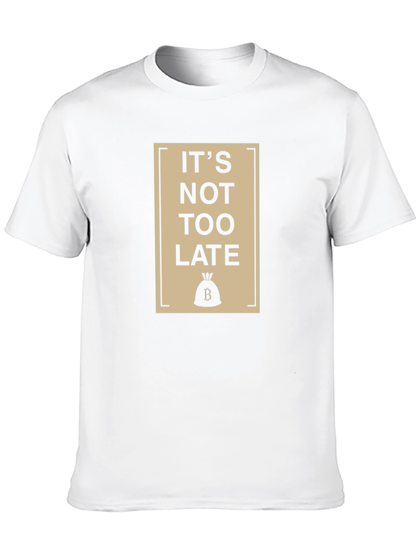 Its Not Too Late Black Graphic T-Shirt