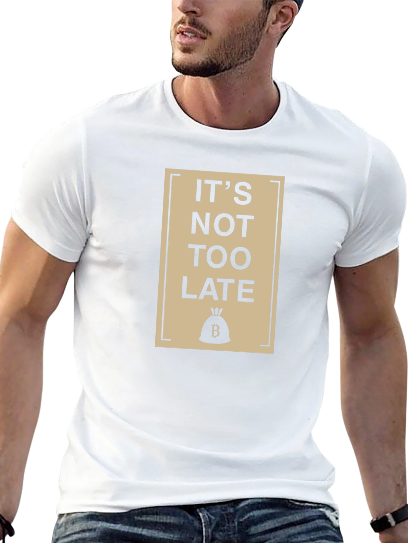 Its Not Too Late Black Graphic T-Shirt