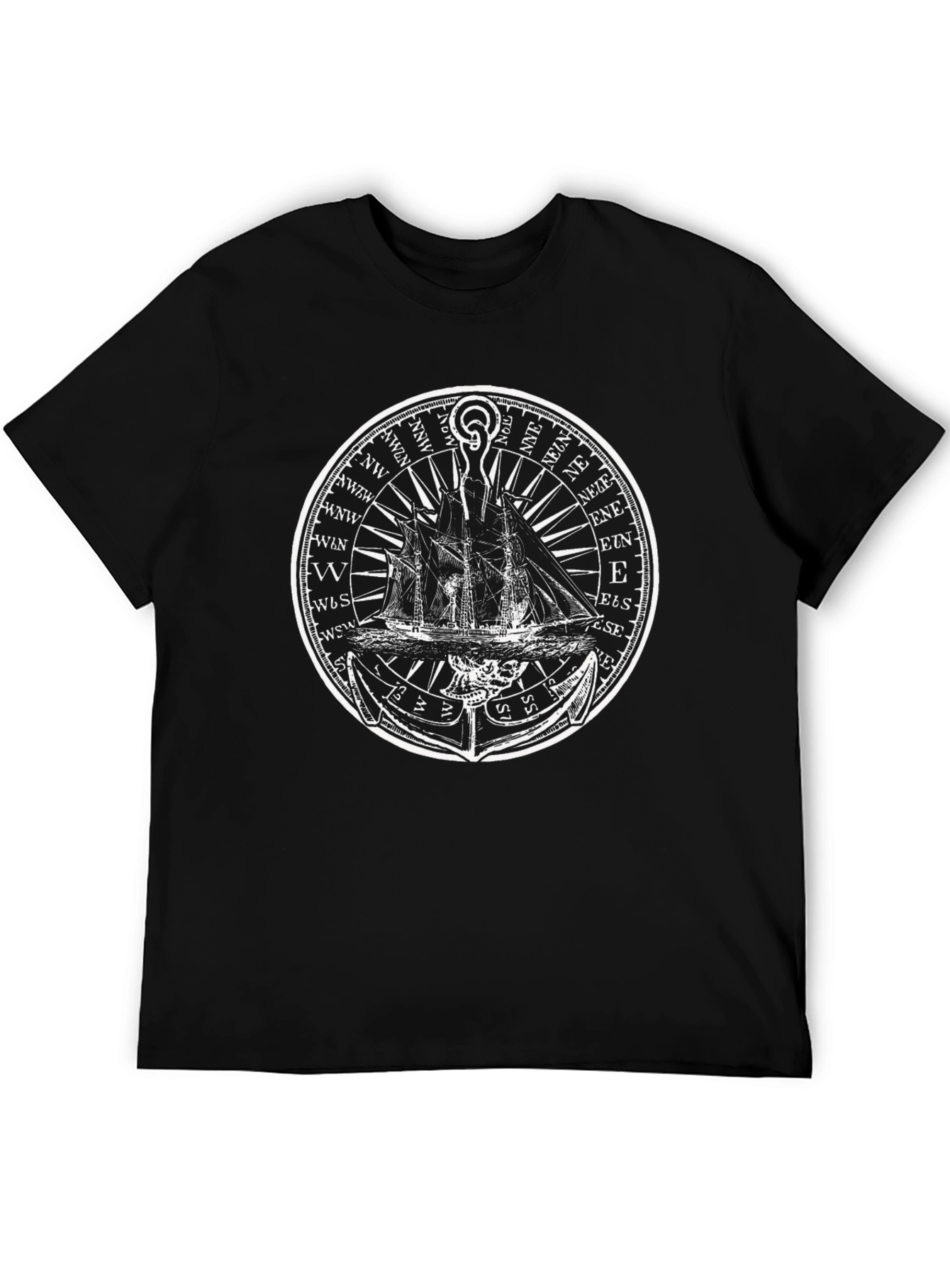 Nautical Ship Compass Graphic T-Shirt