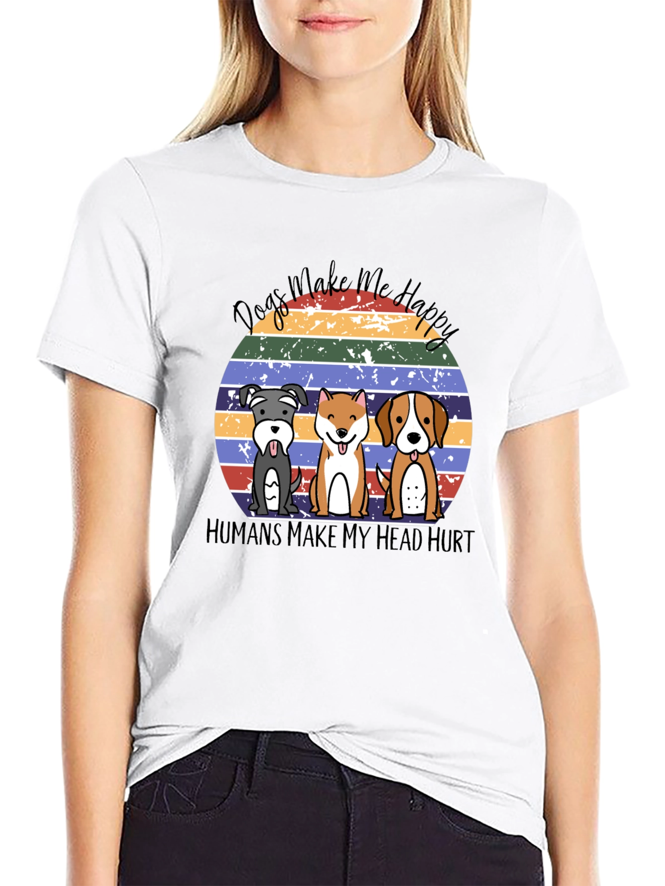 Dogs Make Me Happy T-Shirt