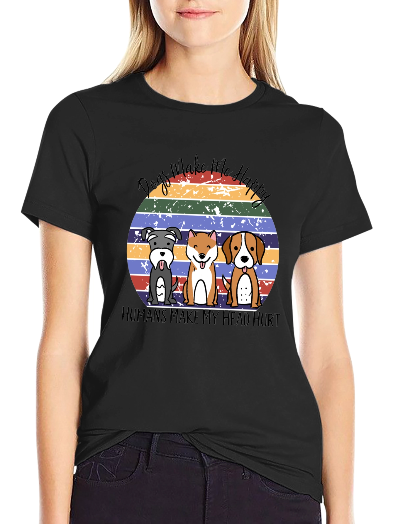 Dogs Make Me Happy T-Shirt